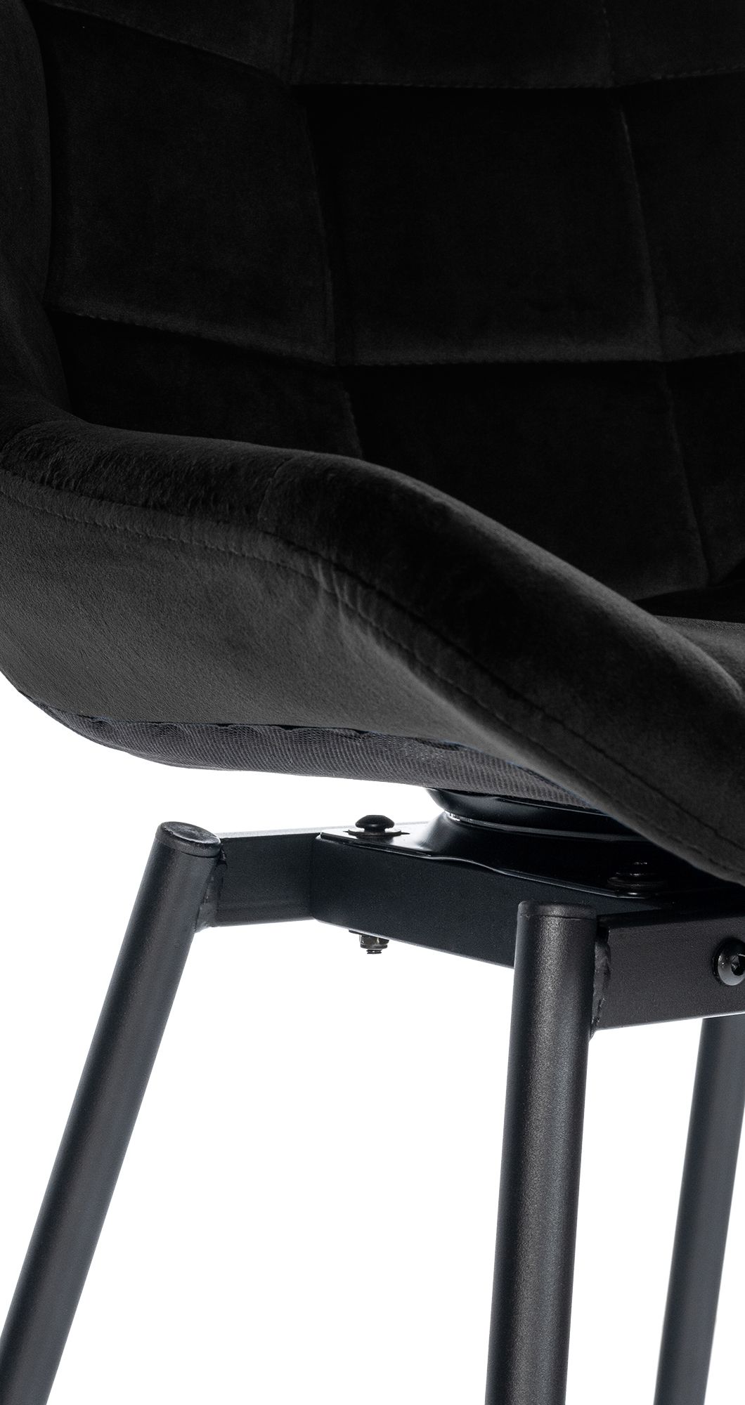 Barhocker Weston Schwenkbar Samt, schwarz