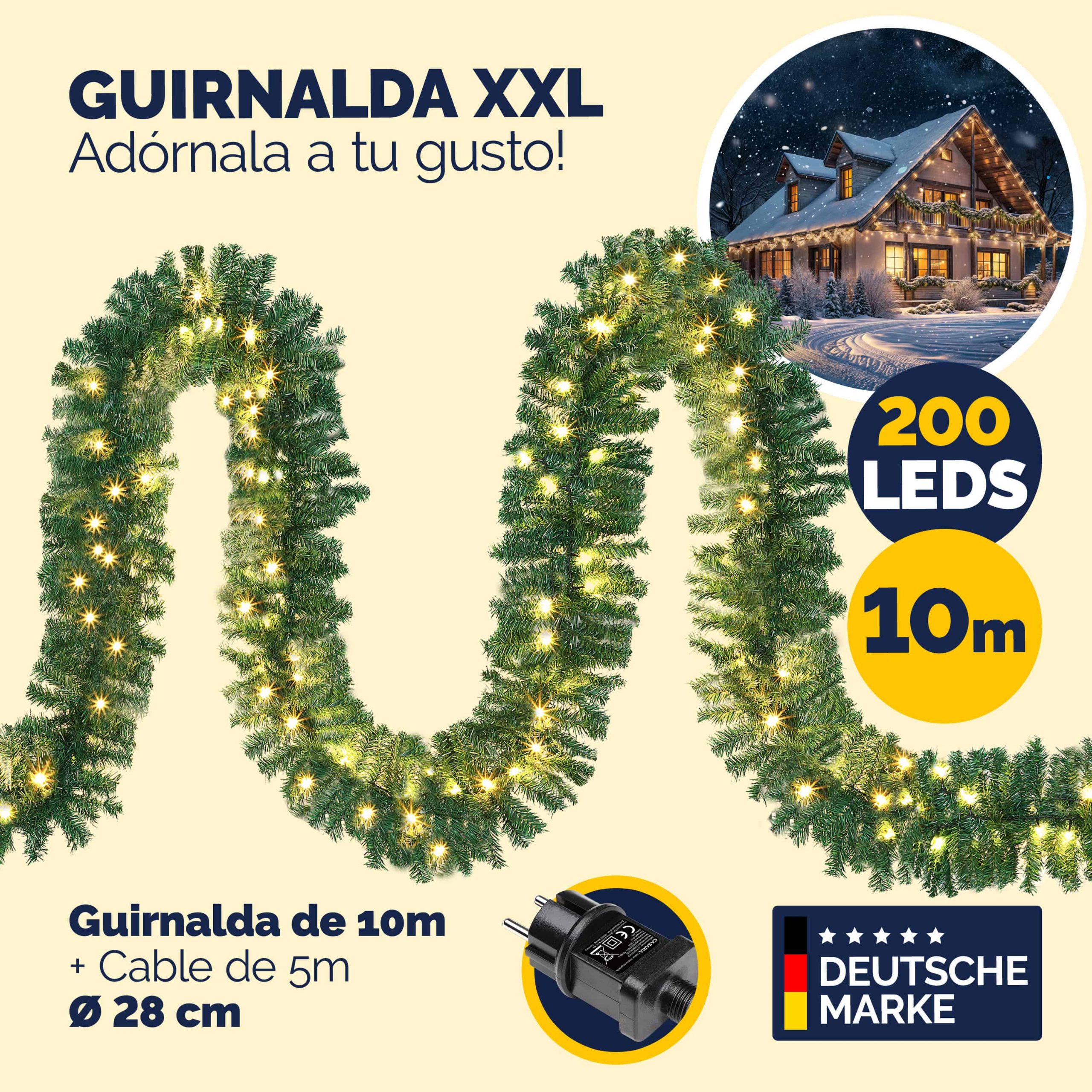 Weihnachtsgirlande 10m In-/Outdoor