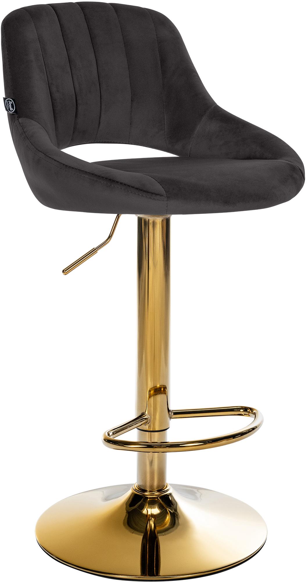 Barhocker Milet Samt gold, schwarz