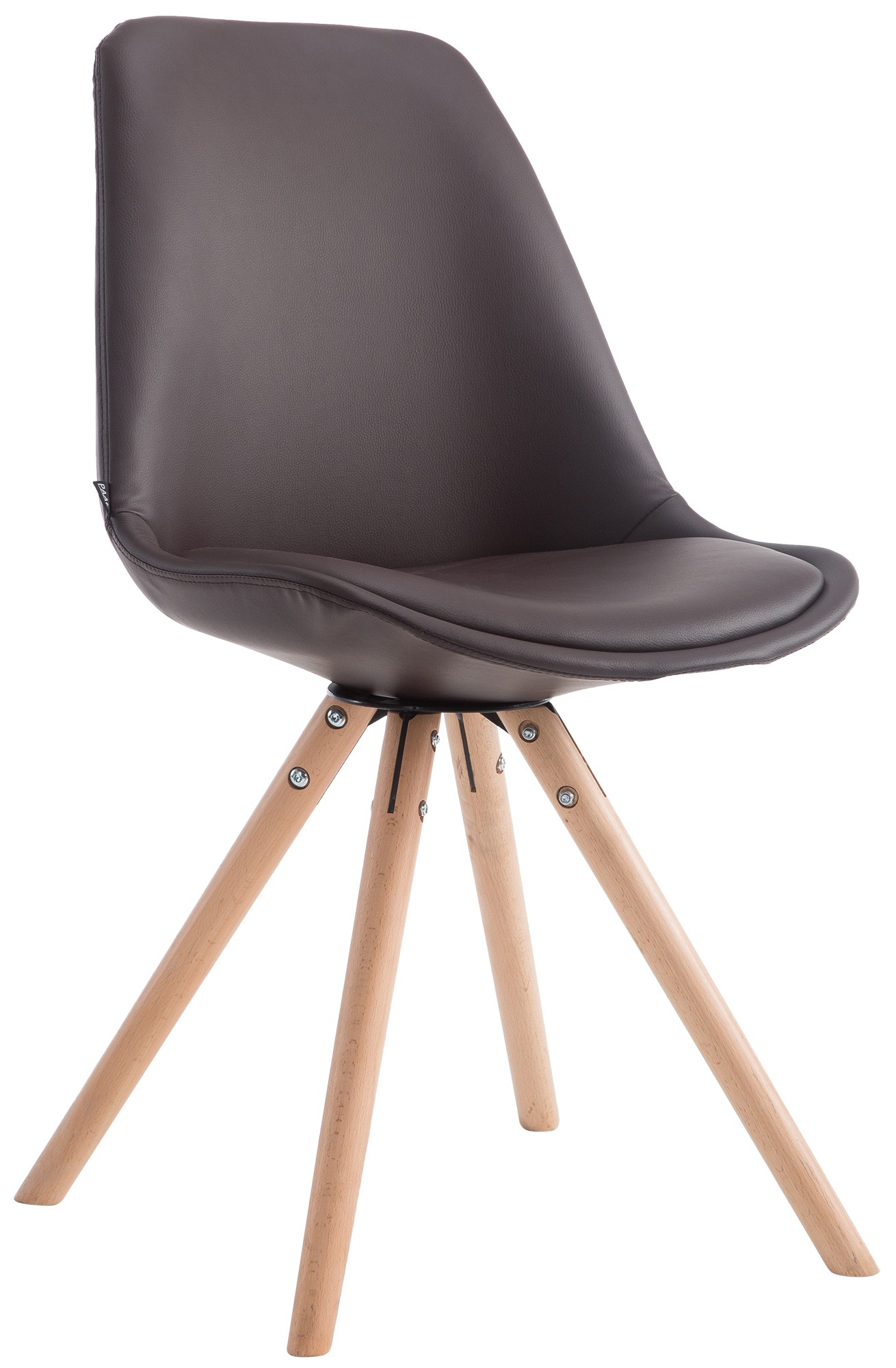 Besucherstuhl Laval Natura Rund, braun