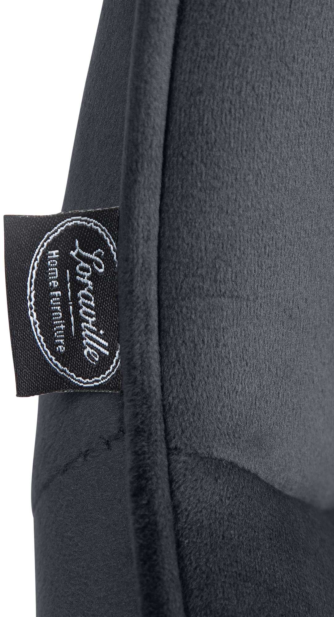 2er Set Barhocker Vonore Samt weiß, schwarz