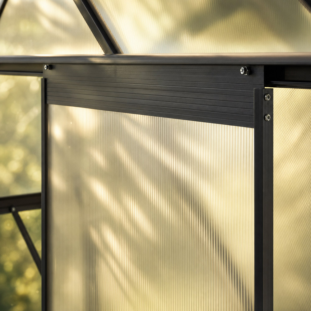 Eco Gewächshaus WALENA Schwarz - 252 x 190 cm