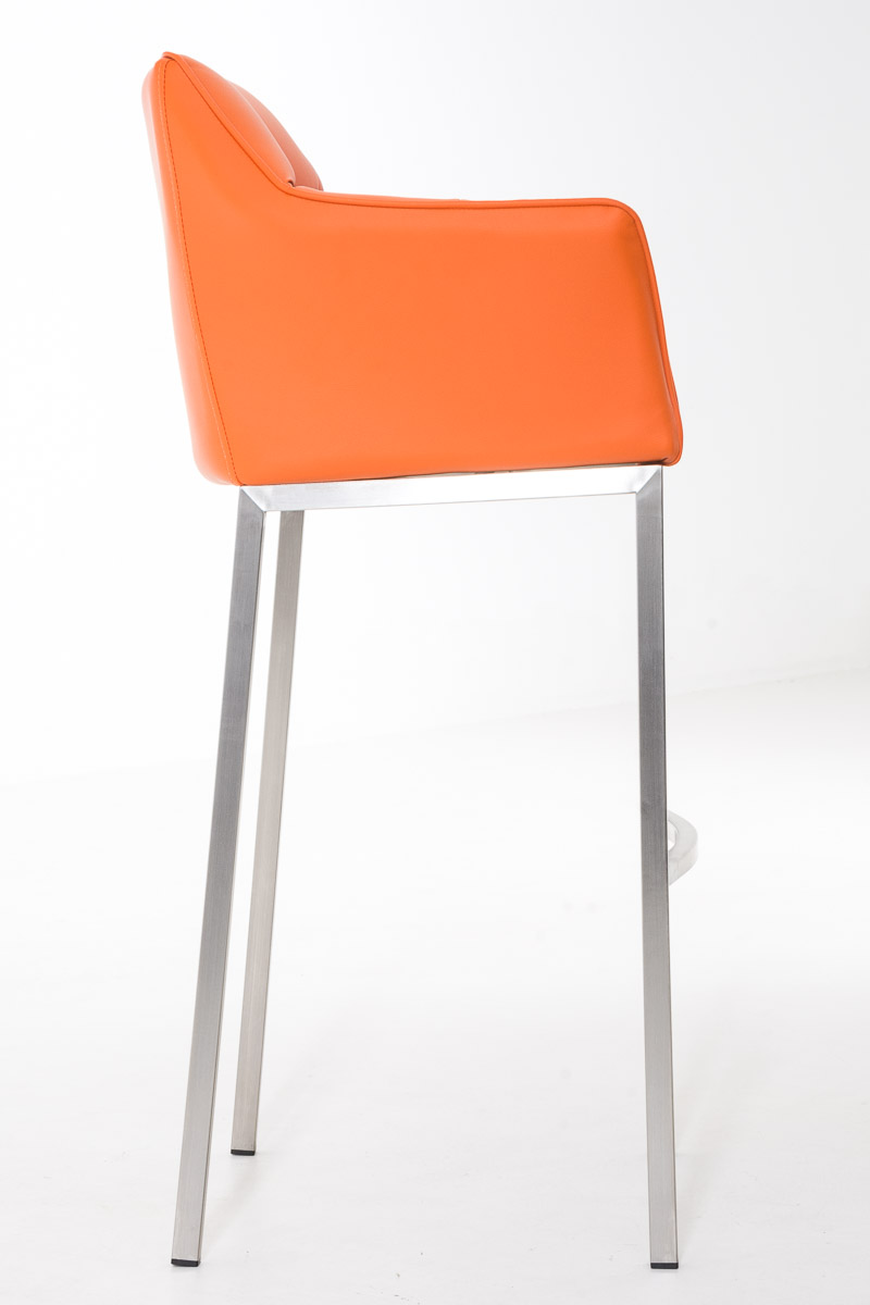 Barhocker Damaso E mit 4-Fuß Gestell, orange