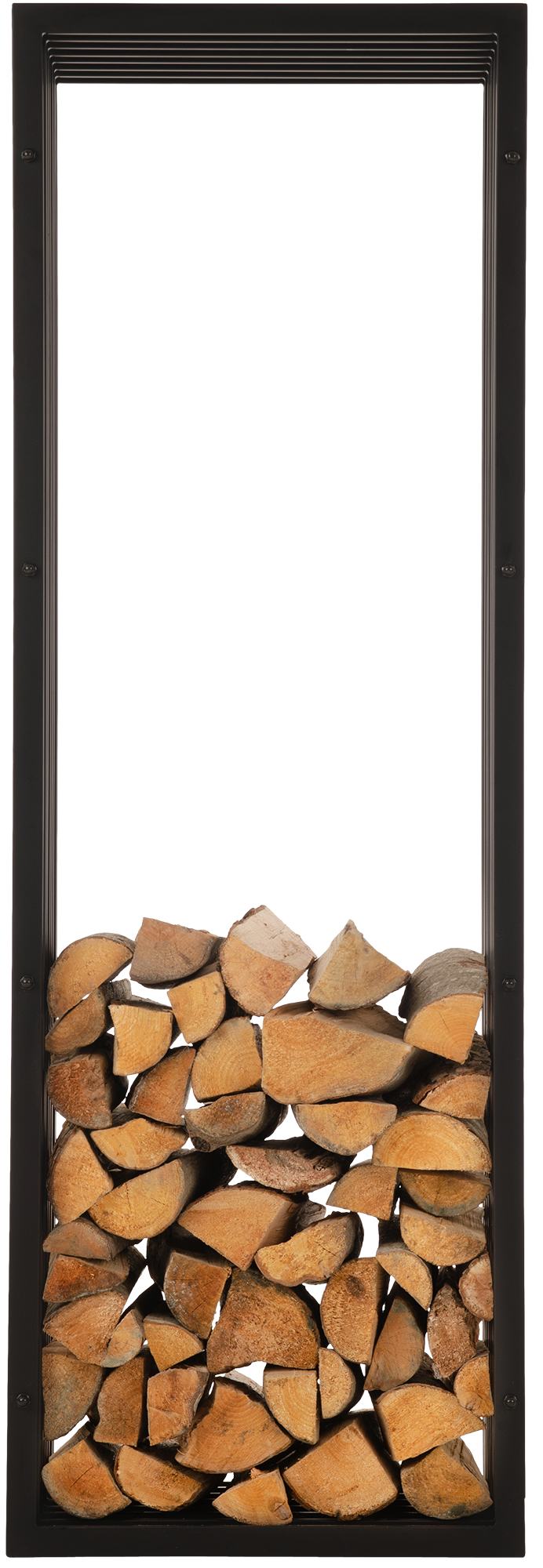 Kaminholzständer Irving 40x50x150, schwarz-matt