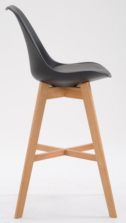2er Set Barhocker Cannes Kunststoff natura, schwarz