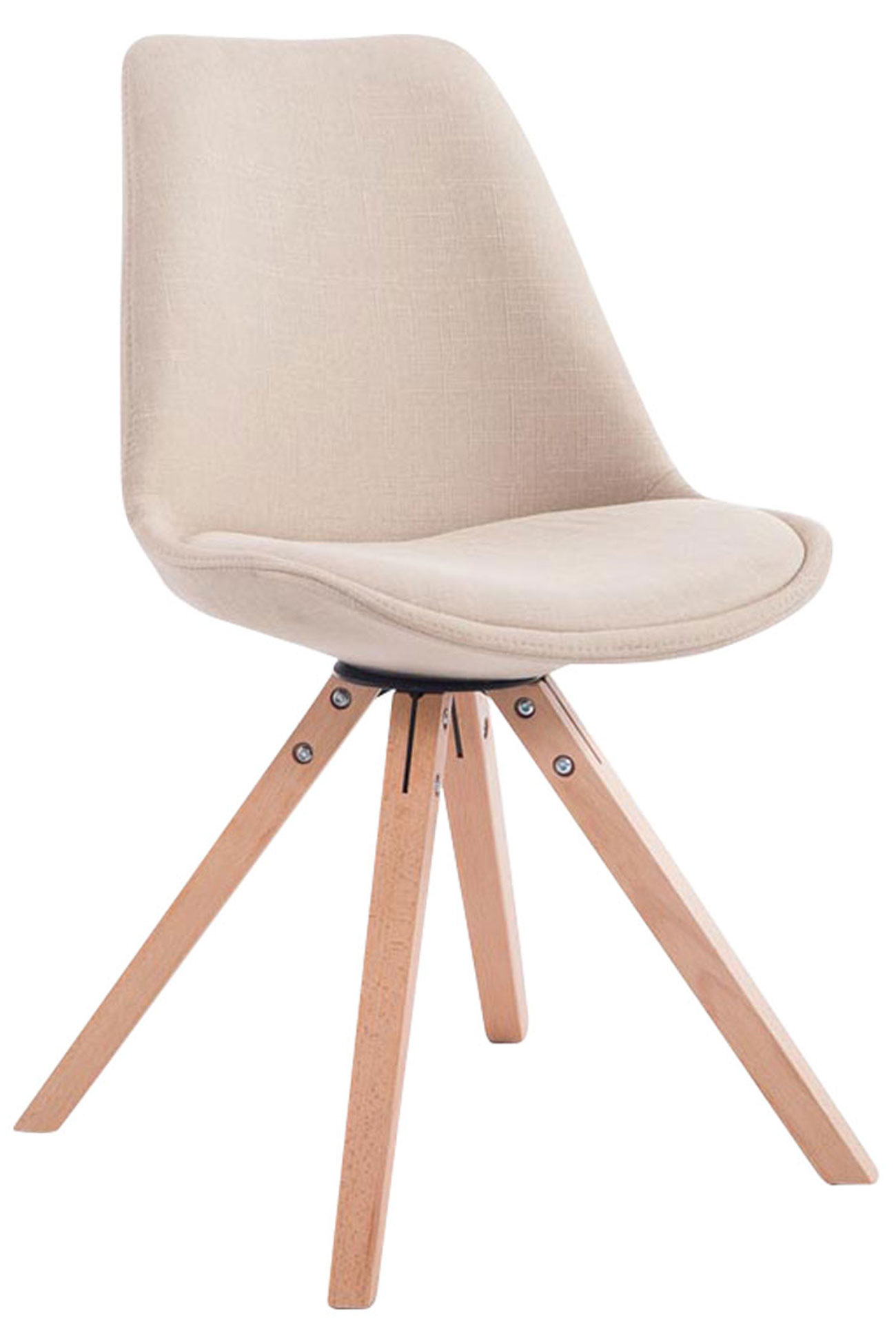 Besucherstuhl Toulouse Stoff Natura Square, creme