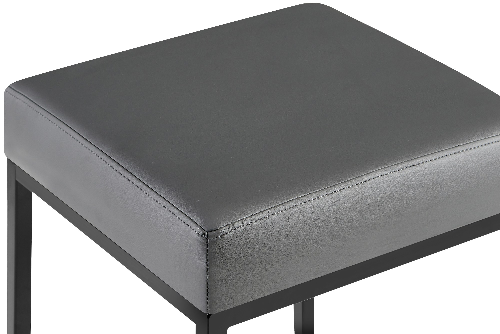 2er Set Barhocker Montreal 80 Kunstleder schwarz, grau