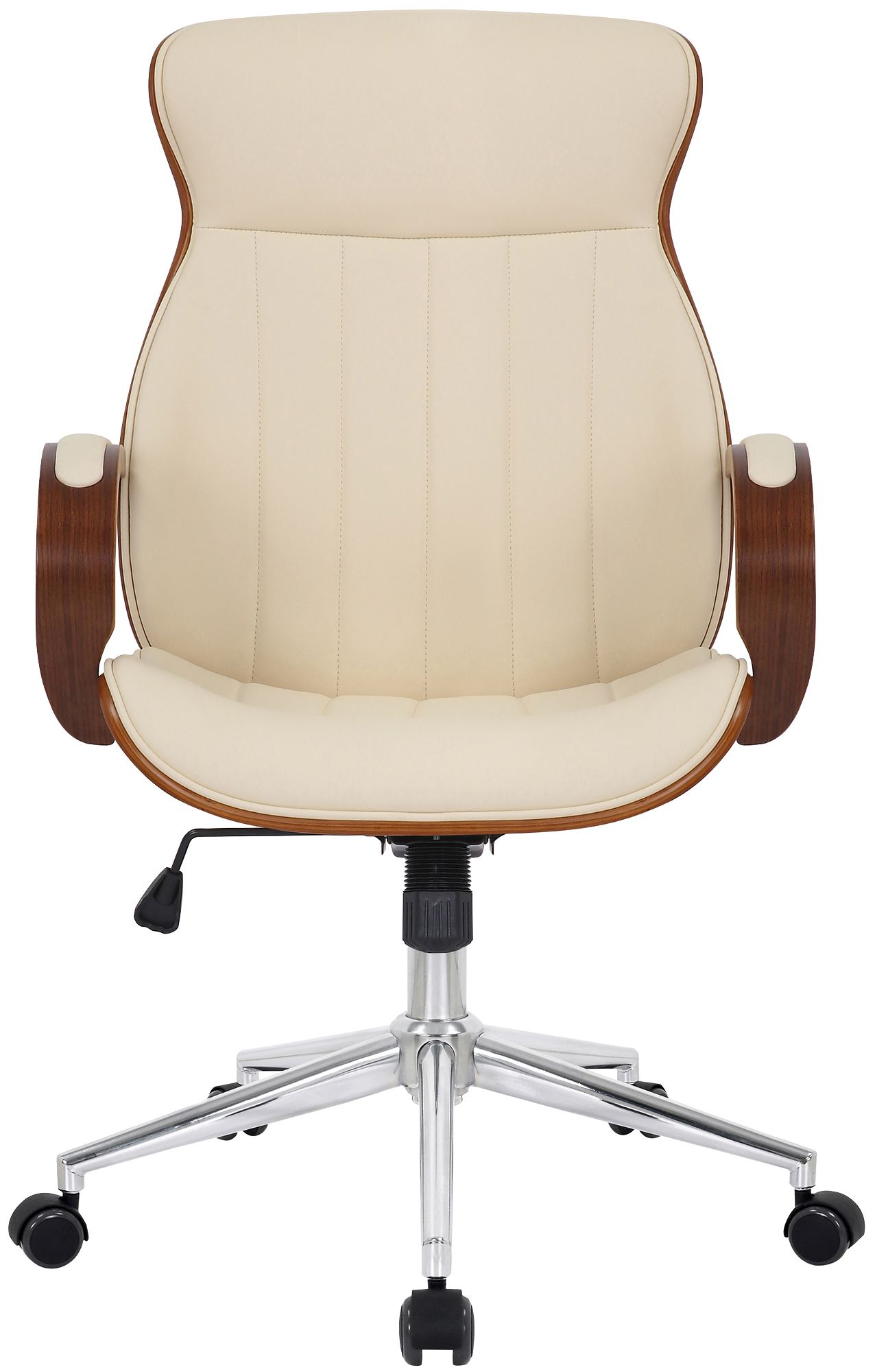 Bürostuhl Melilla Kunstleder, walnuss/creme
