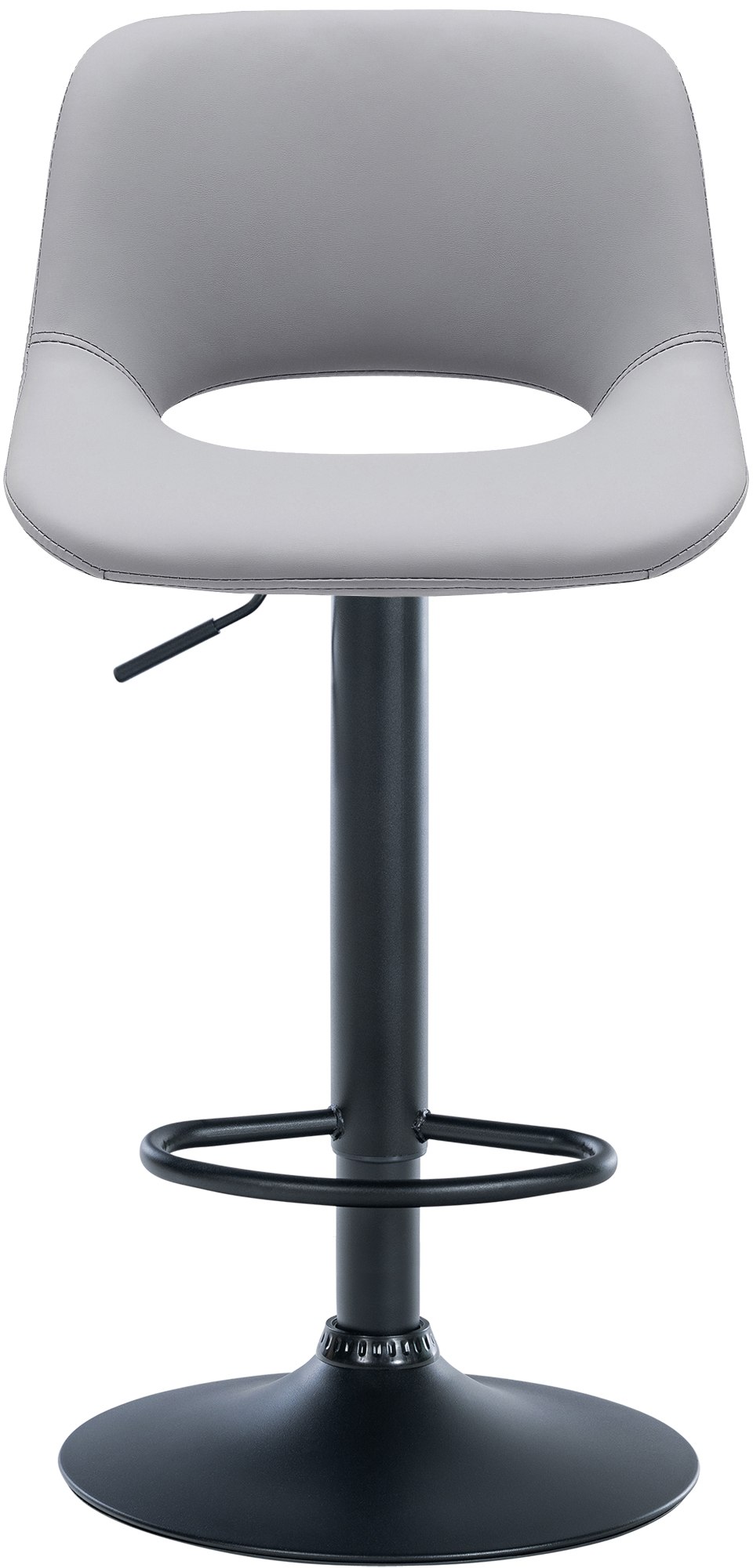 2er Set Barhocker Camden Kunstleder schwarz, grau