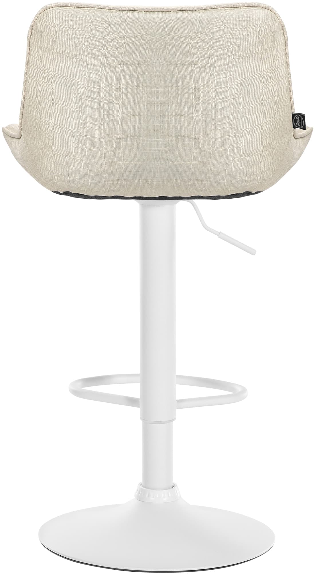 2er Set Barhocker Vonore Stoff weiß, creme
