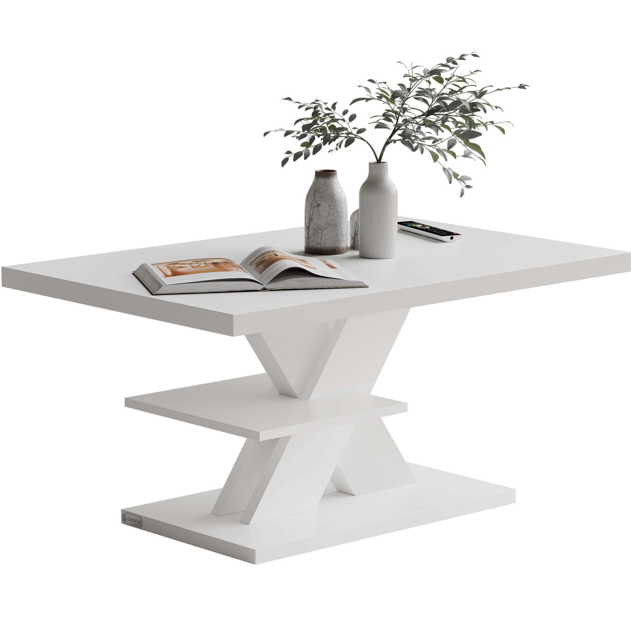 Couchtisch Detroit Weiß 90x60x45cm