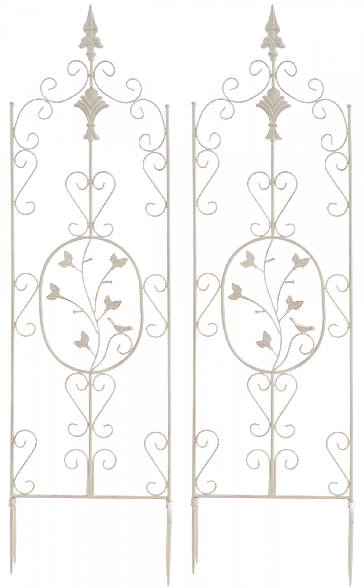 2er Set Rankgitter Burgus, antik-creme