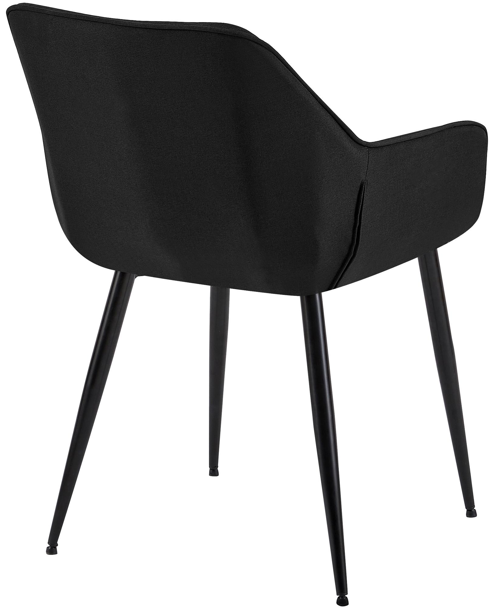 Esszimmerstuhl Luena Stoff, schwarz