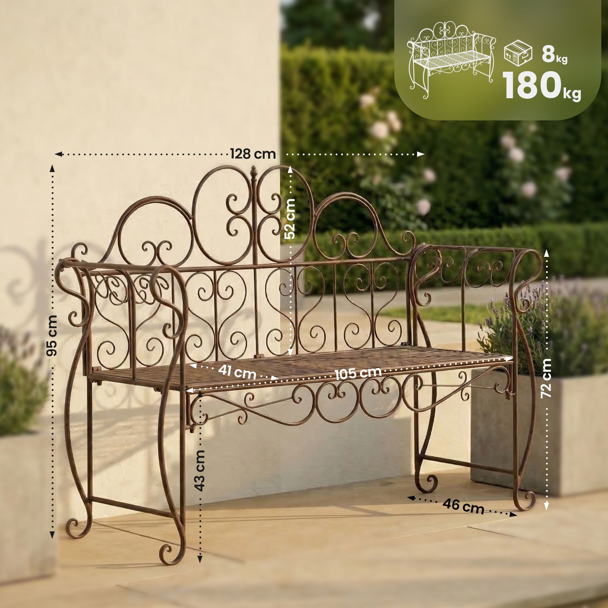 Gartenbank Minna, bronze