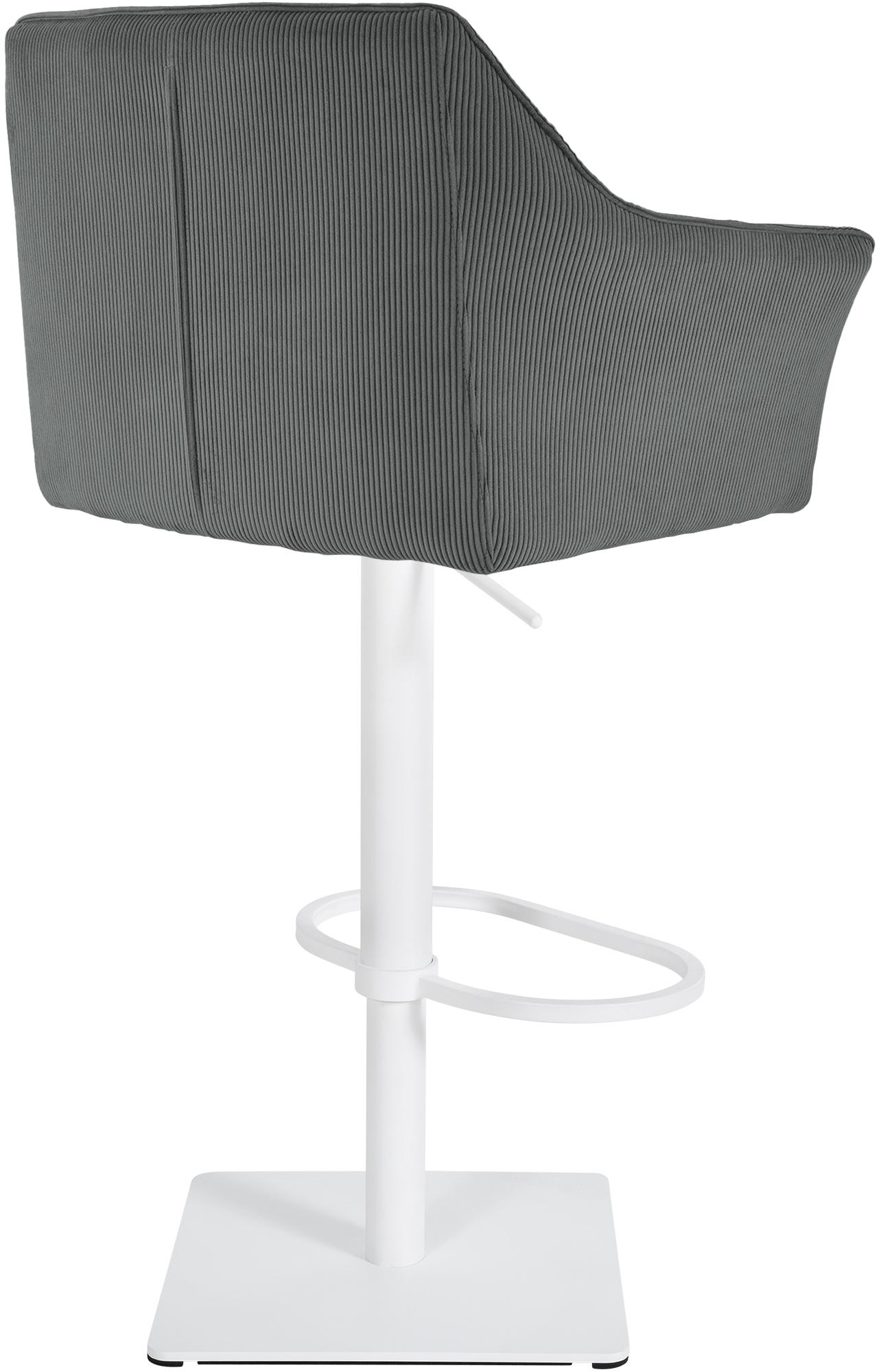 Barhocker Damaso W Cord, grau