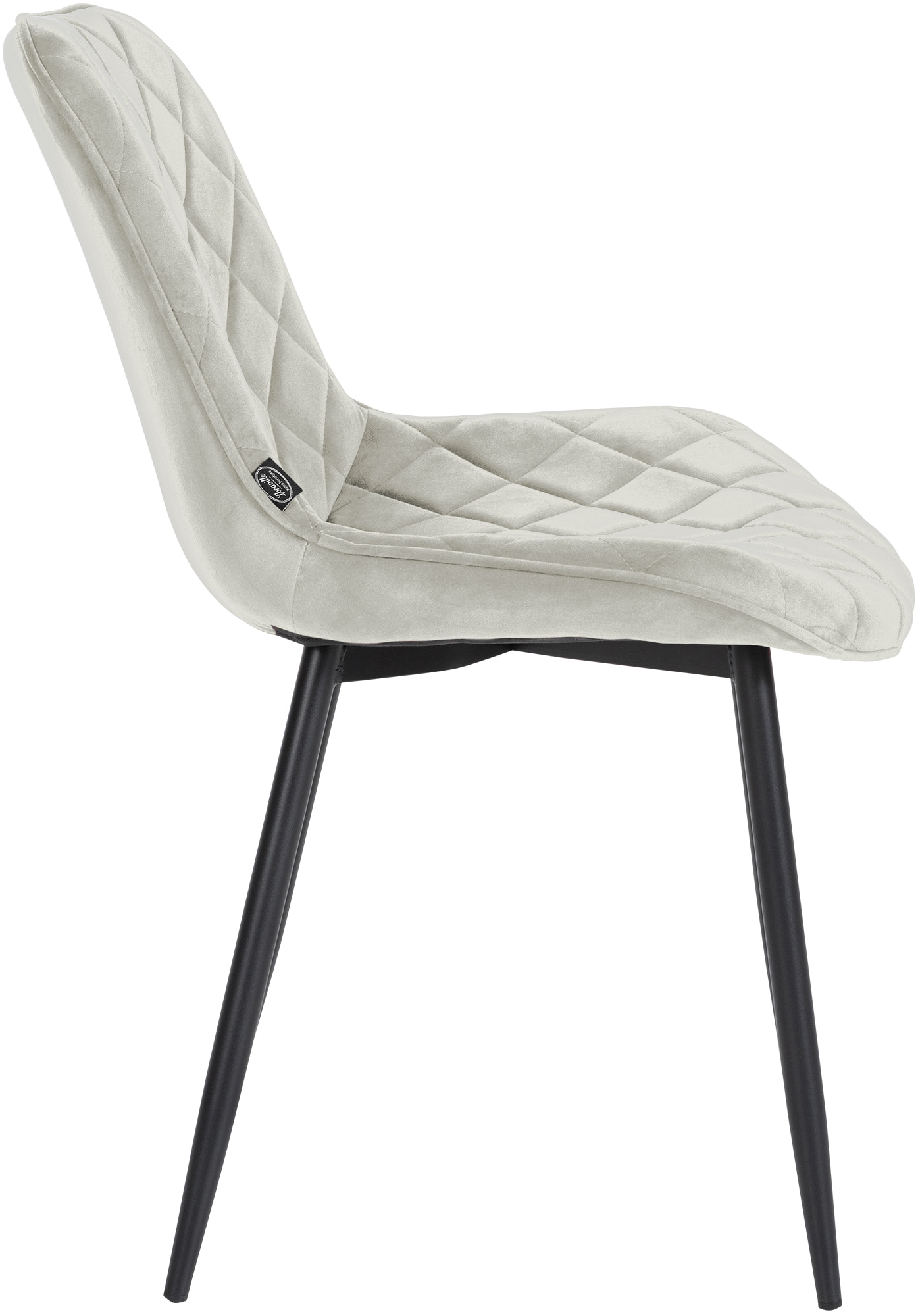 4er Set Stühle Springs Samt, creme