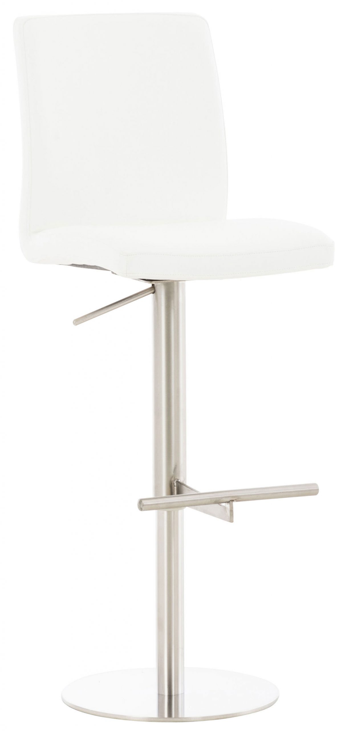 Barhocker Cadiz Kunstleder edelstahl, weiß