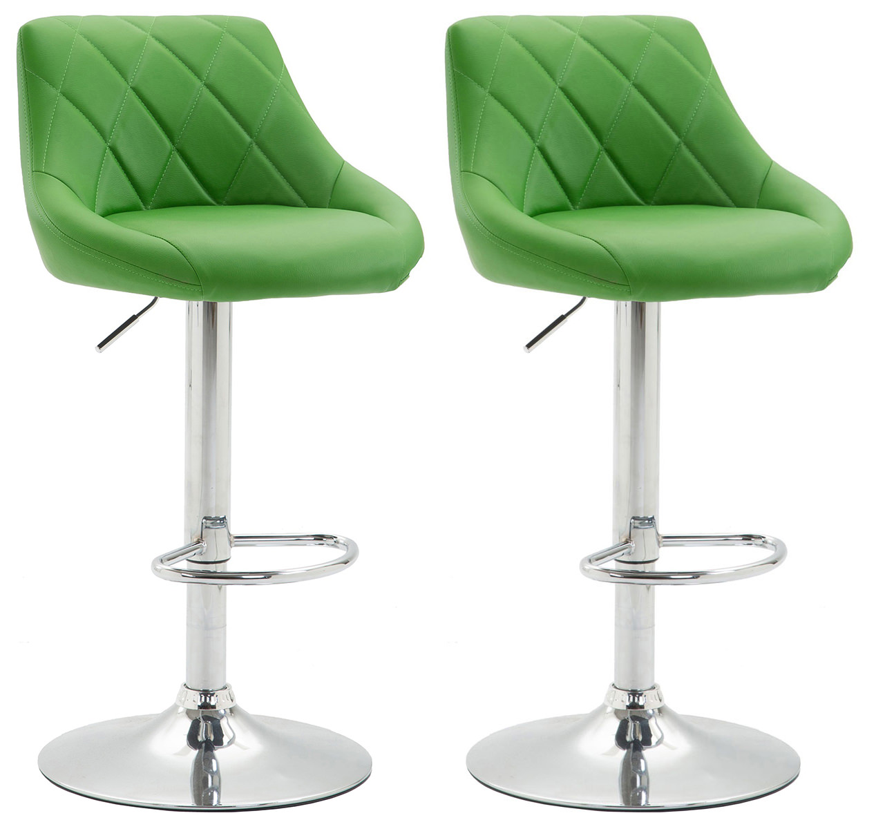 2er Set Barhocker Lazio Kunstleder C, grün
