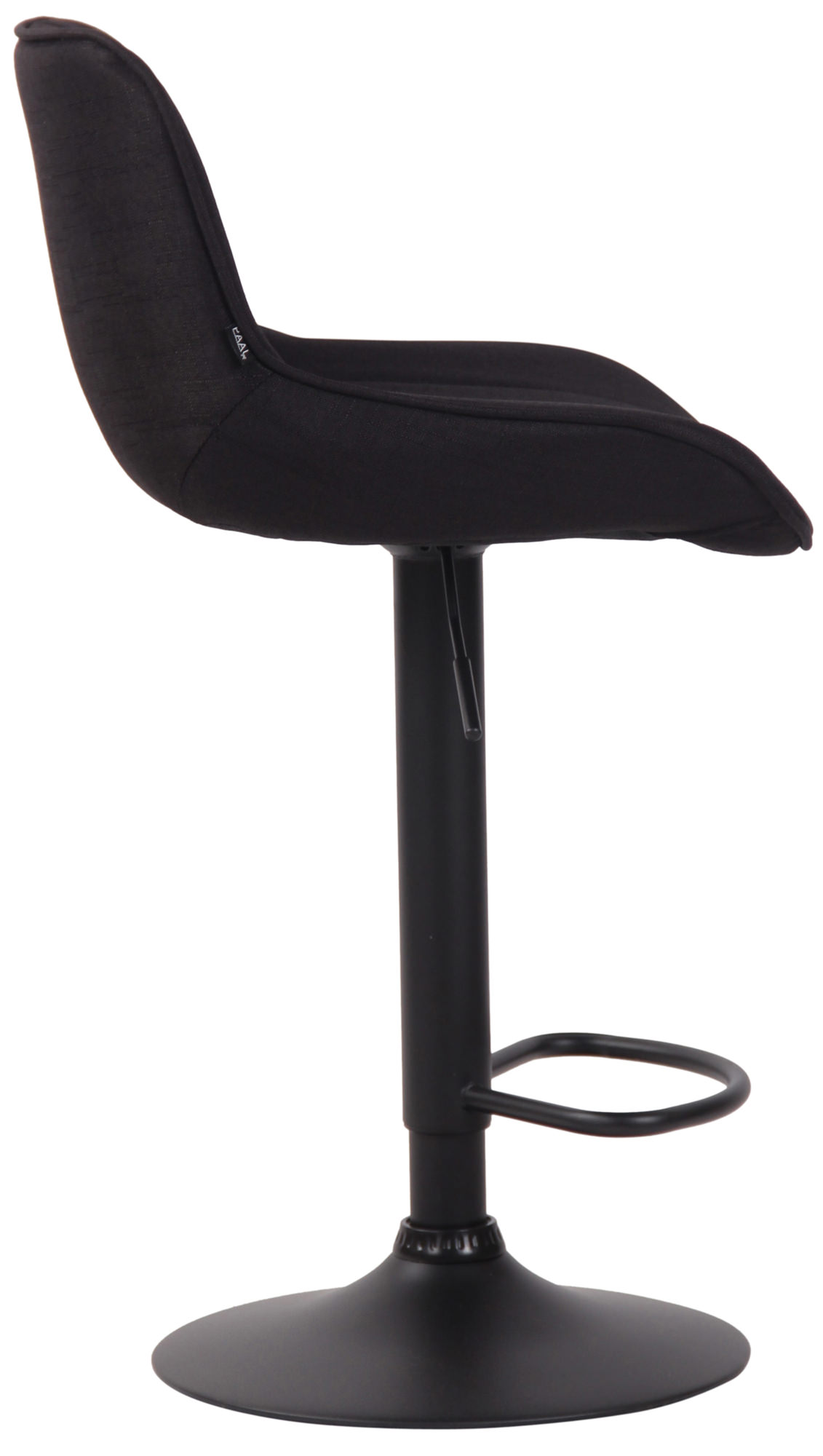 Barhocker Lentini Stoff schwarz, schwarz