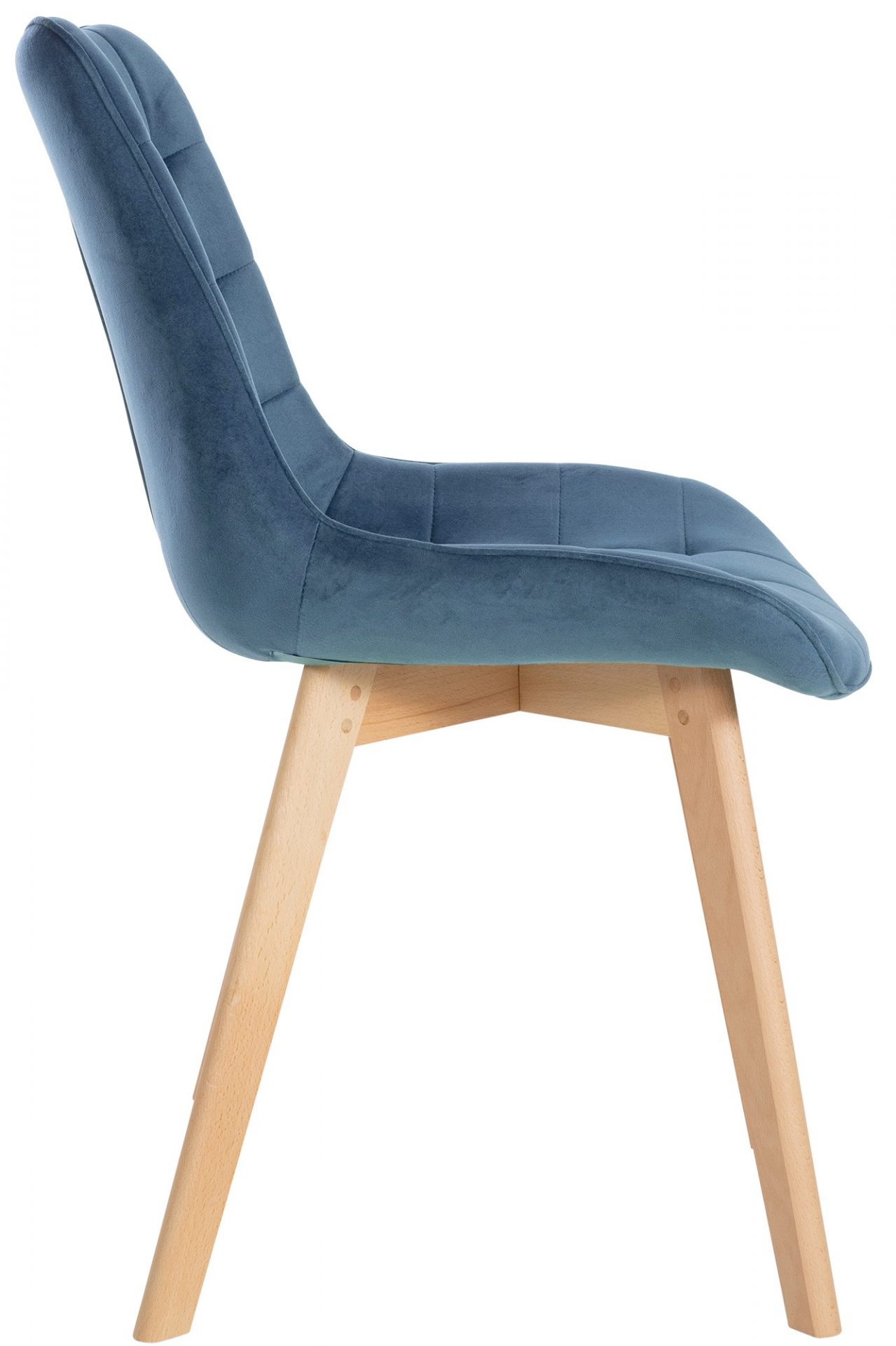 2er Set Stühle Brook Samt, blau