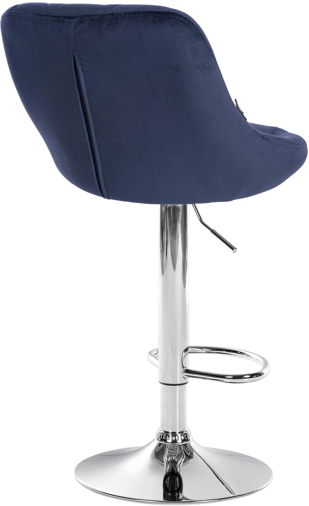 2er Set Barhocker Lazio Samt chrom, blau