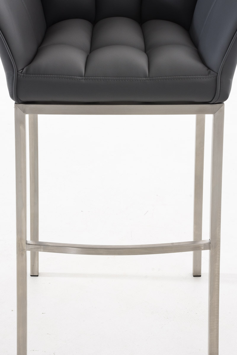 Barhocker Damaso E mit 4-Fuß Gestell, grau
