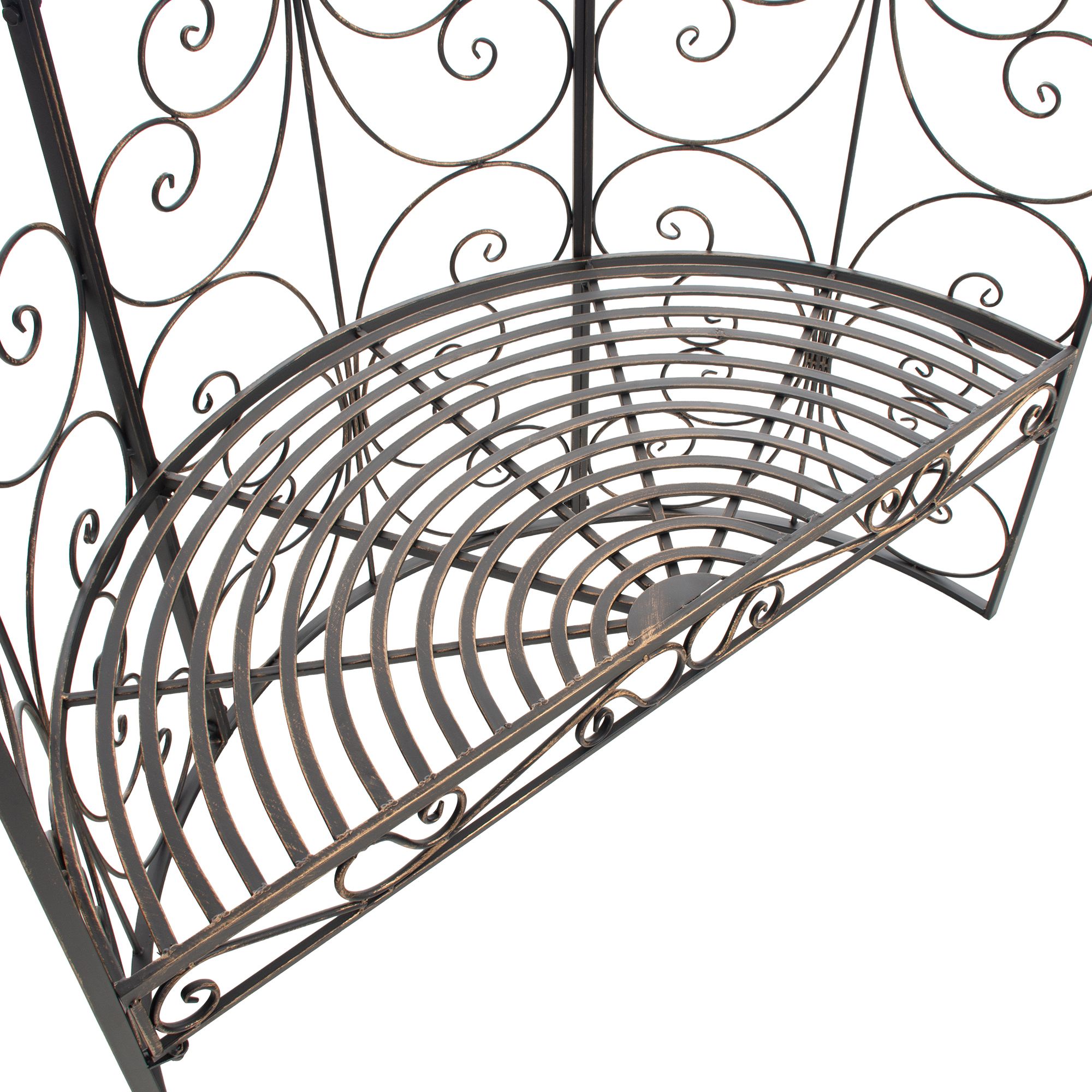 Halbpavillon Rosie mit Sitzbank, bronze