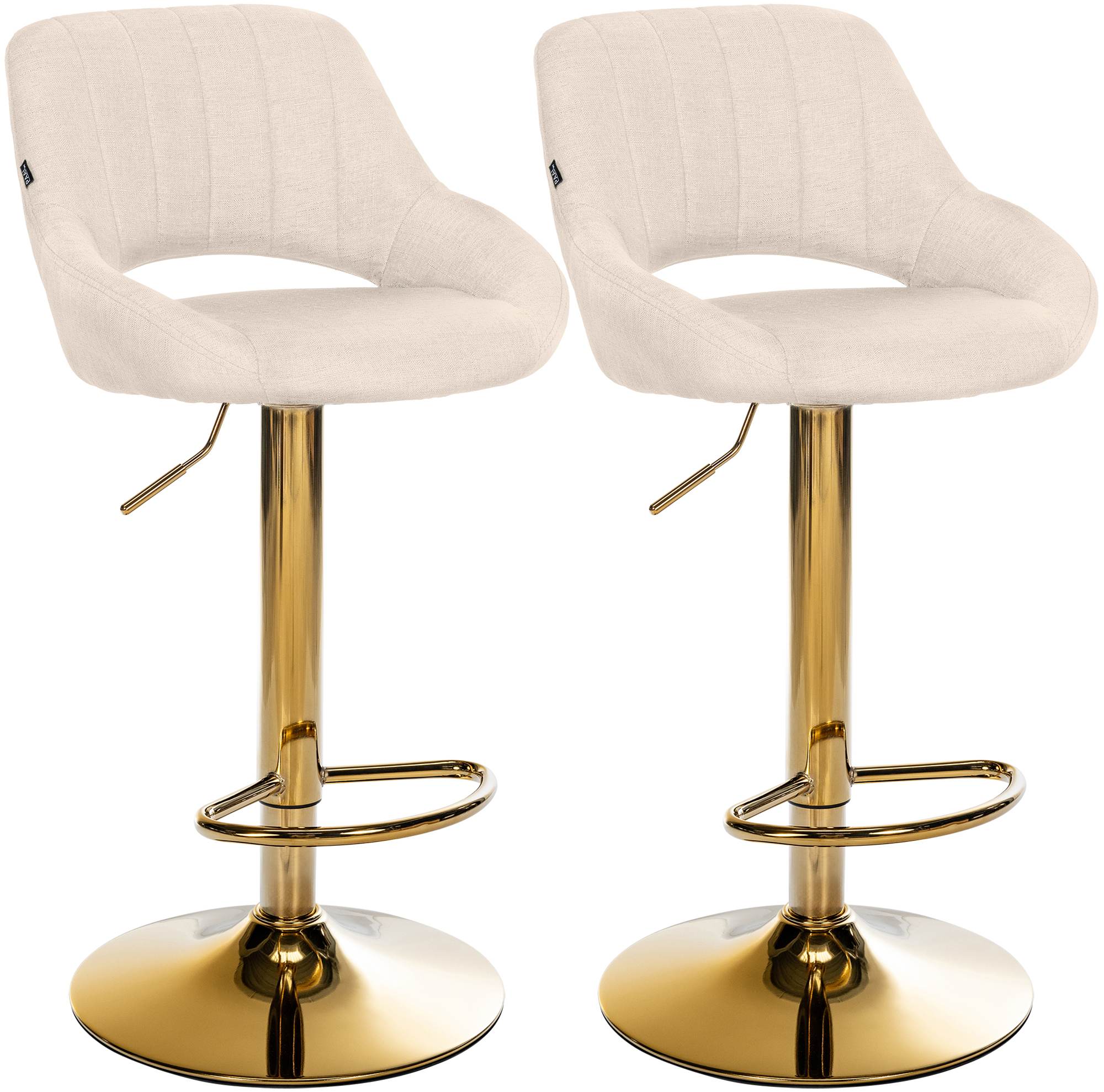 2er Set Barhocker Milet Stoff G, creme