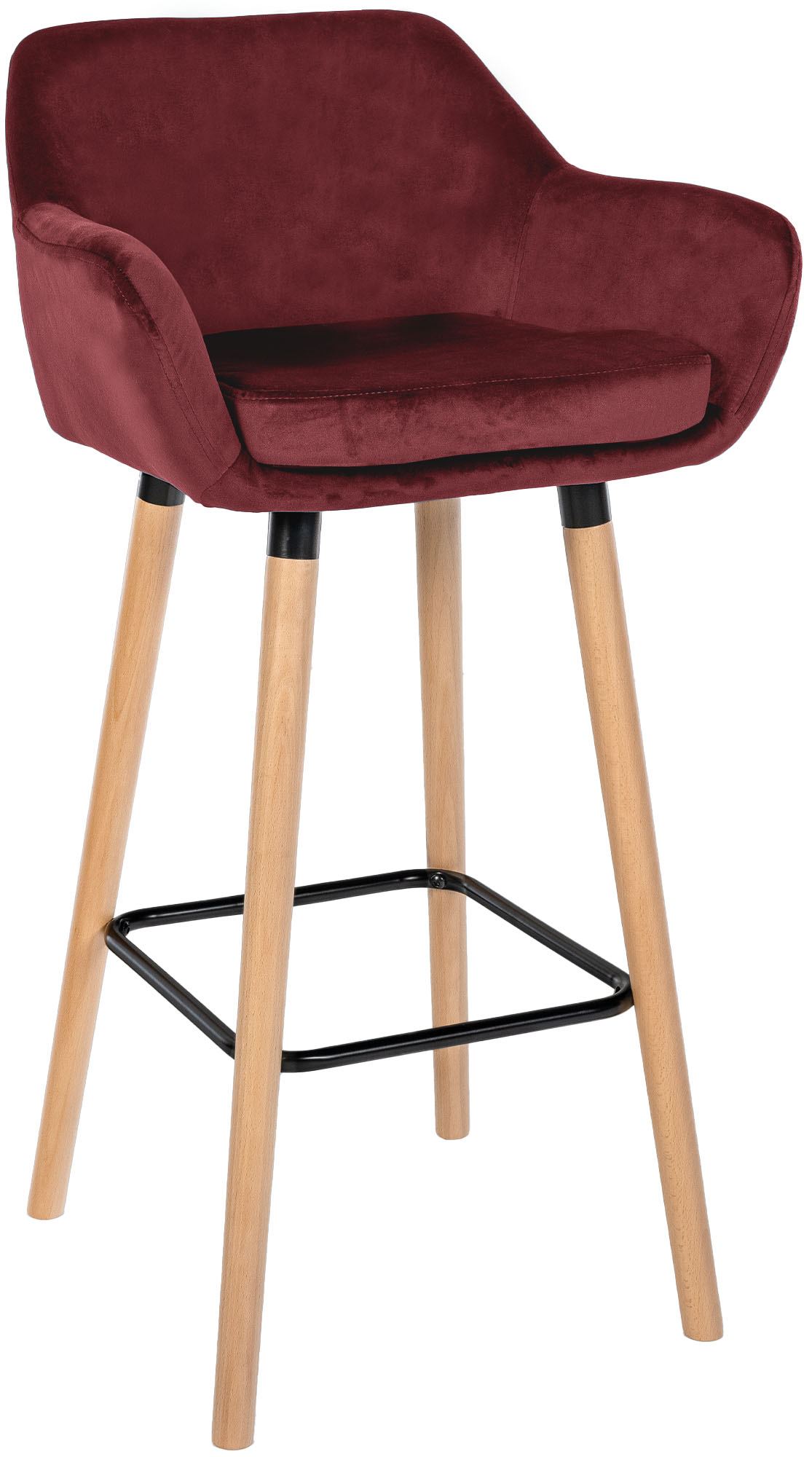Barhocker Grant Samt, rot