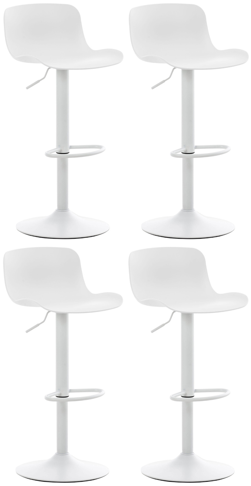4er Set Barhocker Almada, weiß