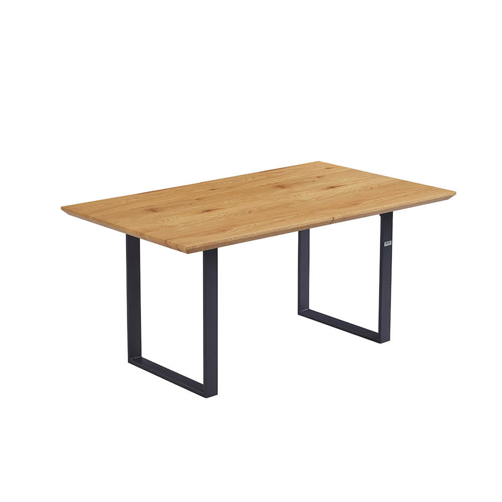 Esstisch Eckig Ausziehbar AVENCIA inkl. U-Fuß - 160-200 x 100 cm Light Oak