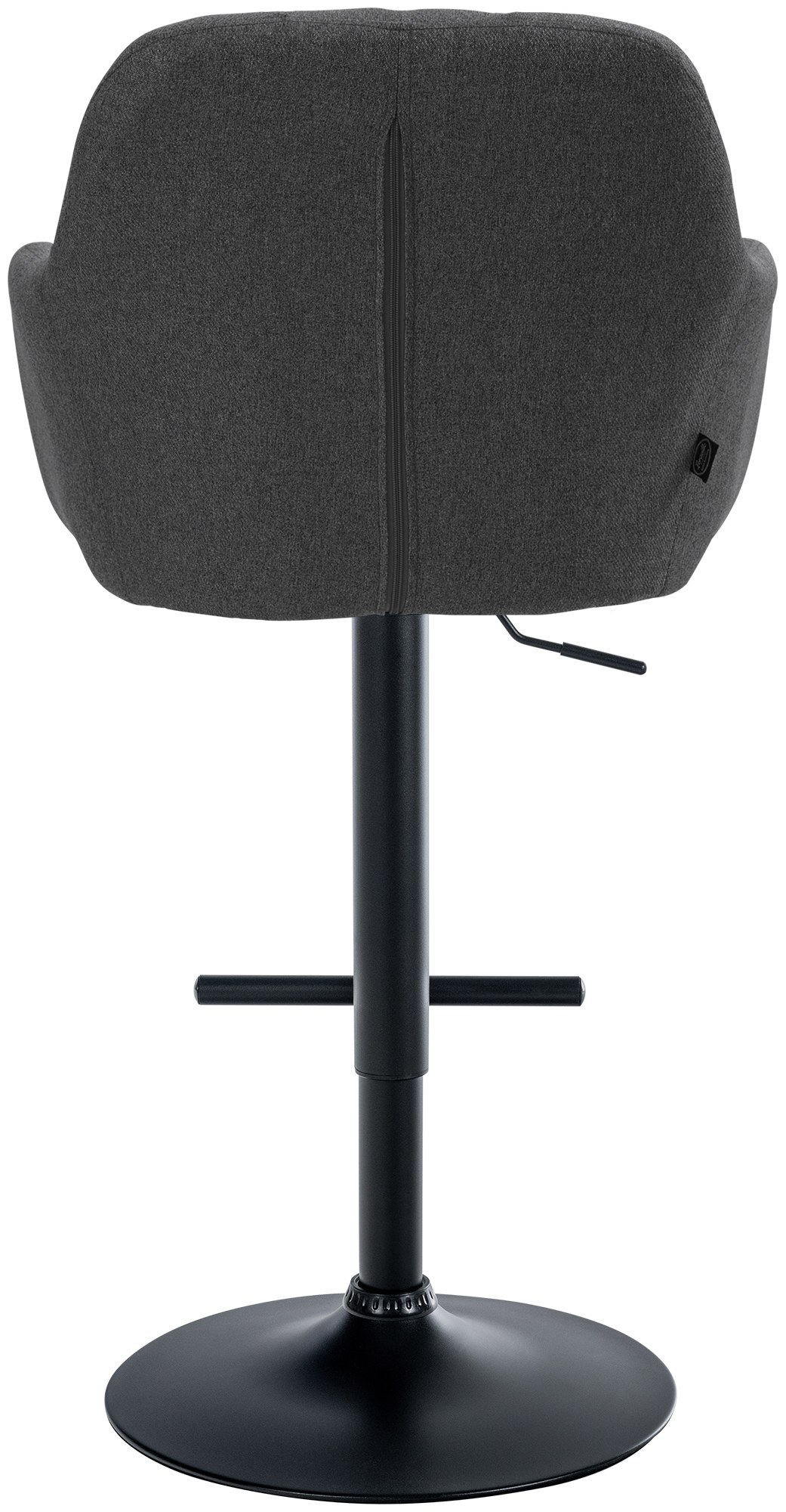 Barhocker Natoma Stoff schwarz, dunkelgrau