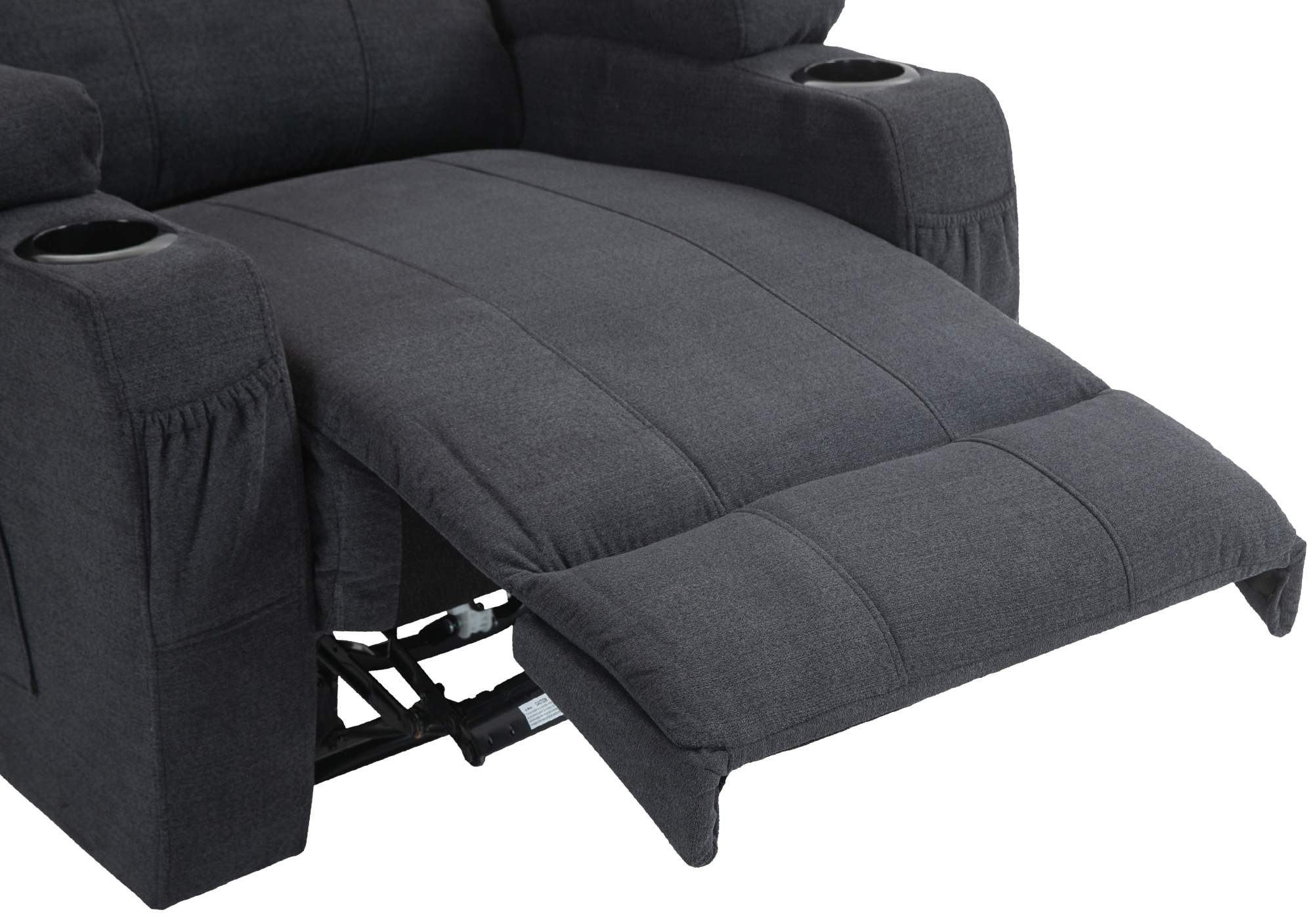 Sessel Hepler mit Massagefunktion Stoff, dunkelgrau