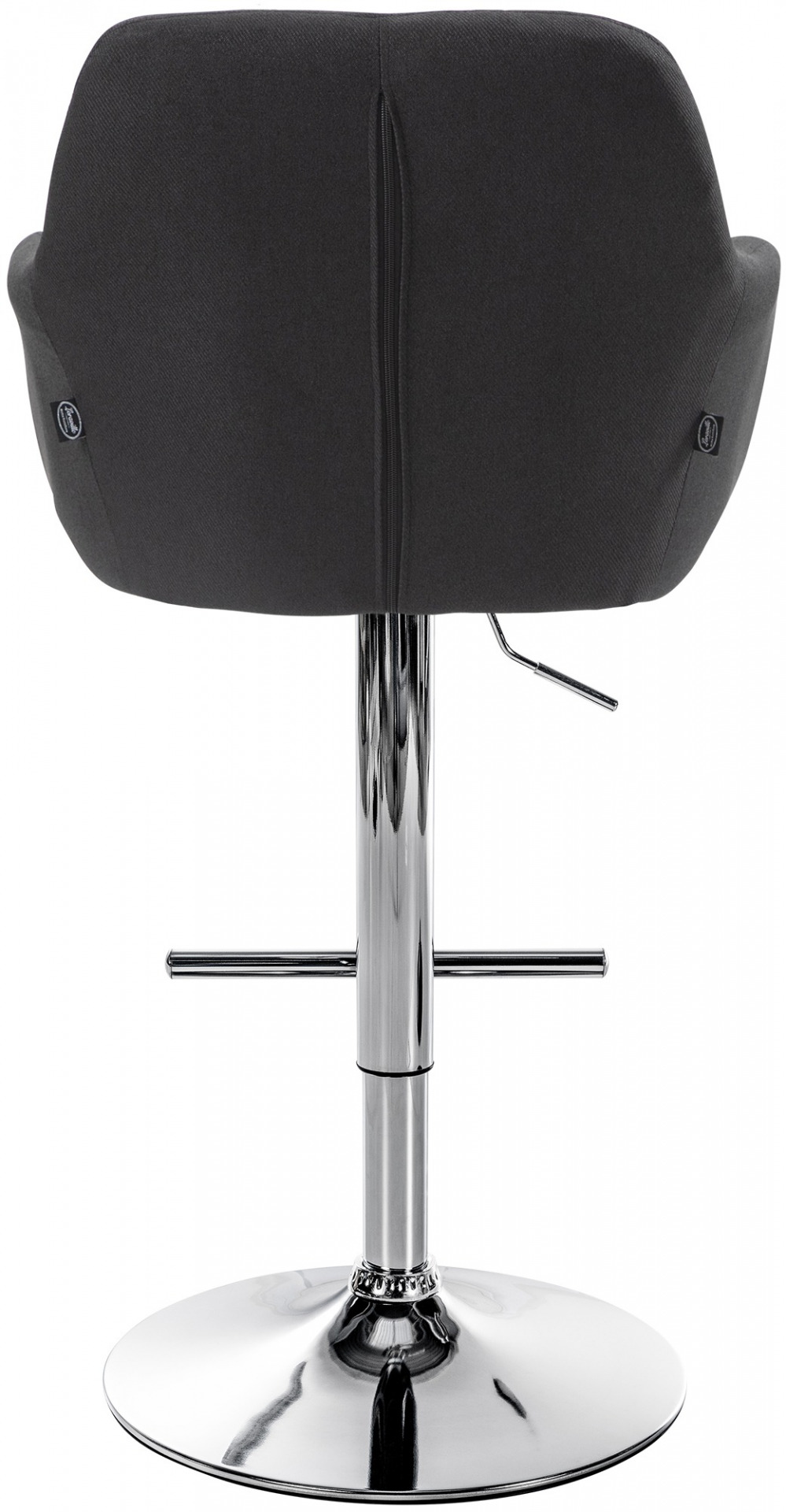 Barhocker Natoma Stoff chrom, schwarz