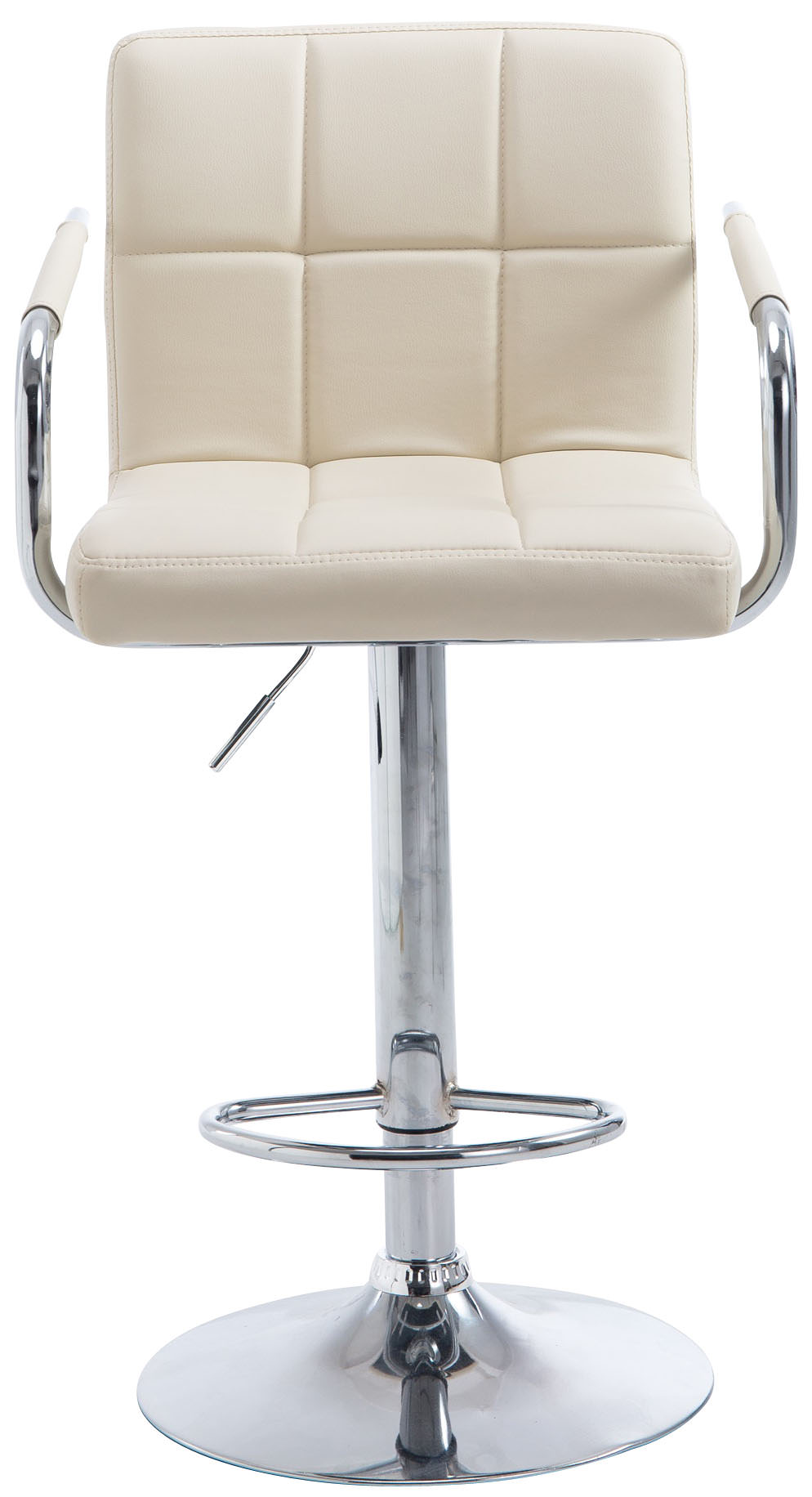 2er Set Barhocker Lucy V2 chrom, creme