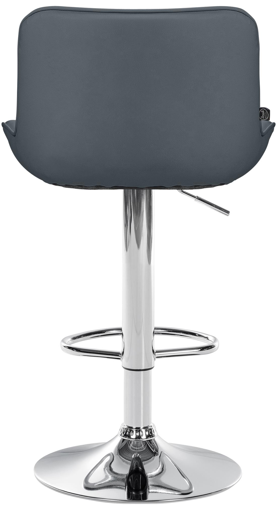 Barhocker Vonore Kunstleder chrom, grau