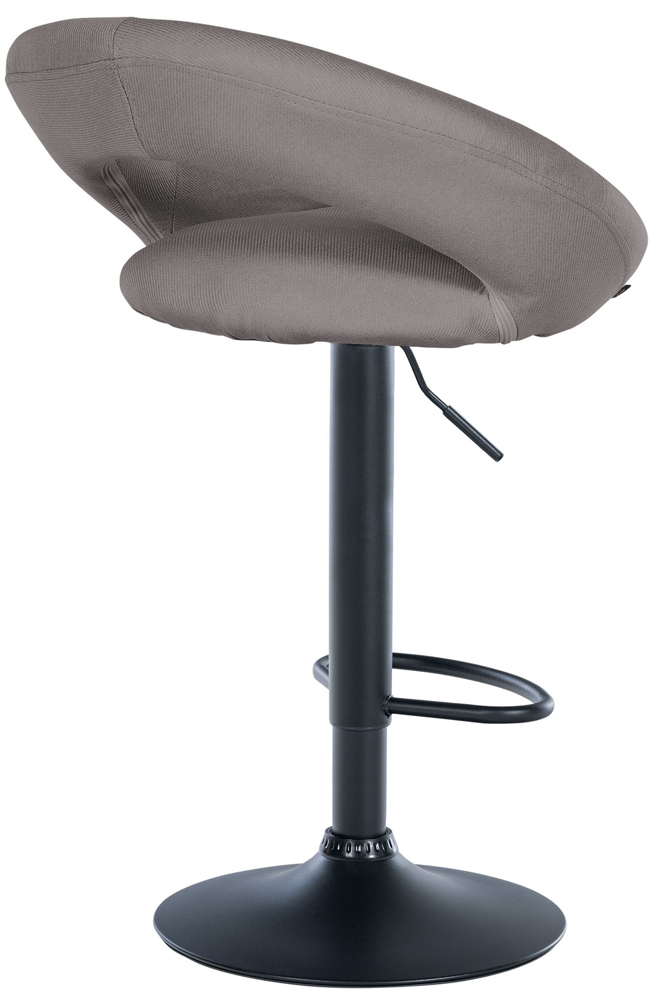Barhocker Olinda Stoff schwarz, grau