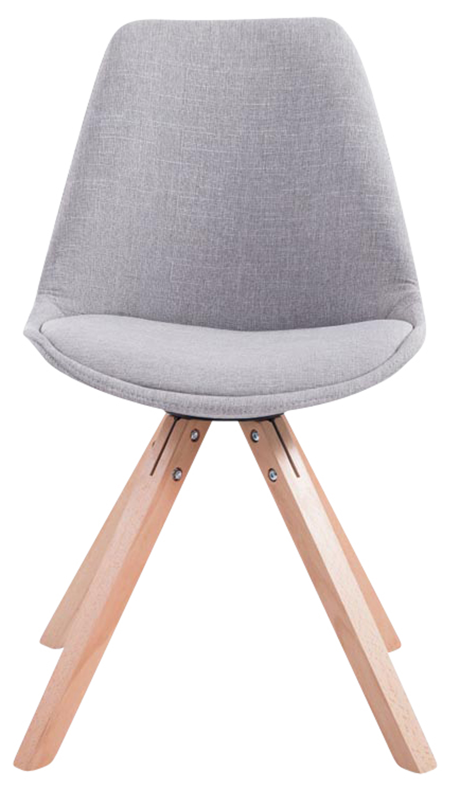 4er Set Besucherstuhl Toulouse Stoff Square Natura, grau