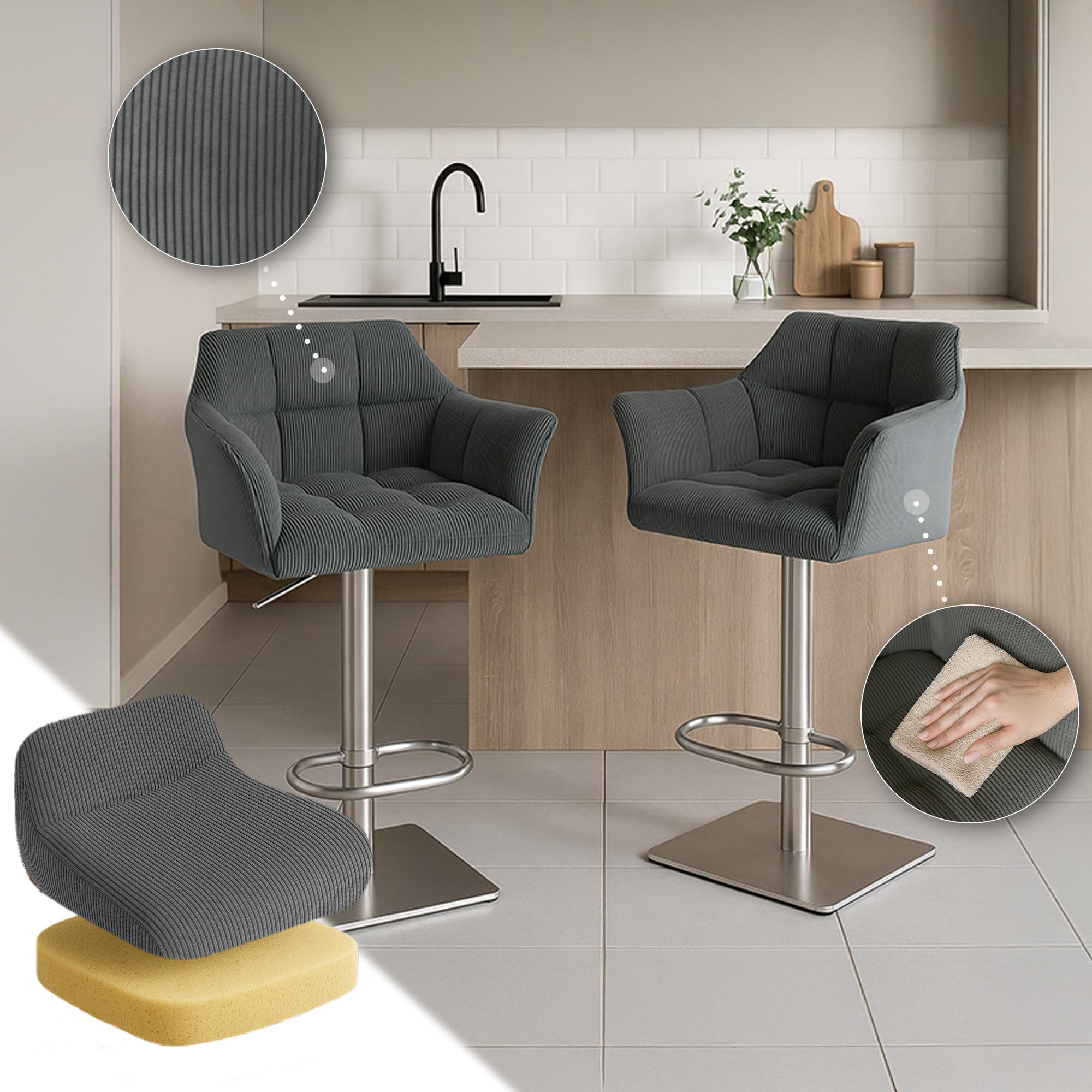 Barhocker Damaso E Cord, grau