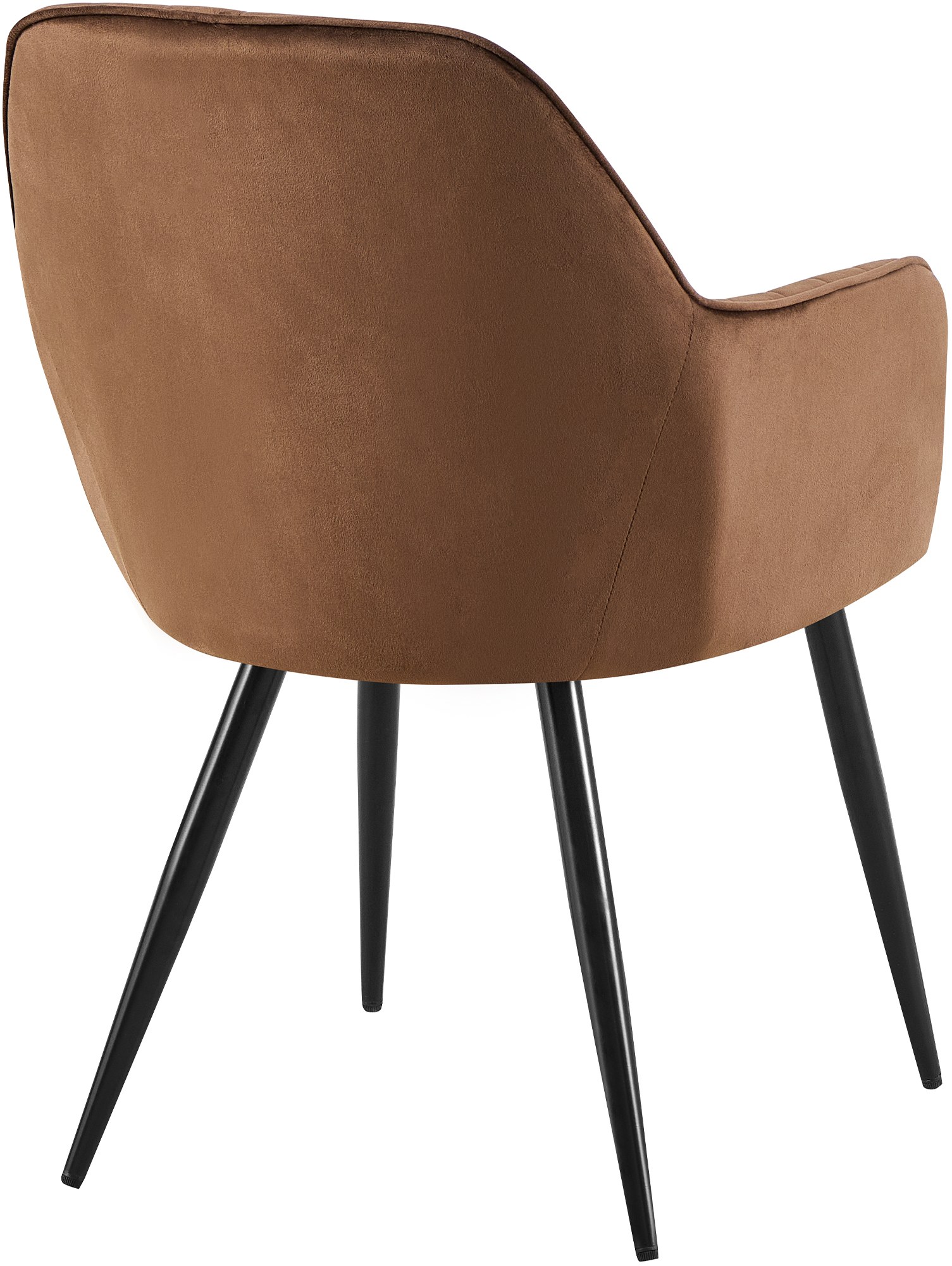 Esszimmerstuhl Cheryl Samt schwarz, braun