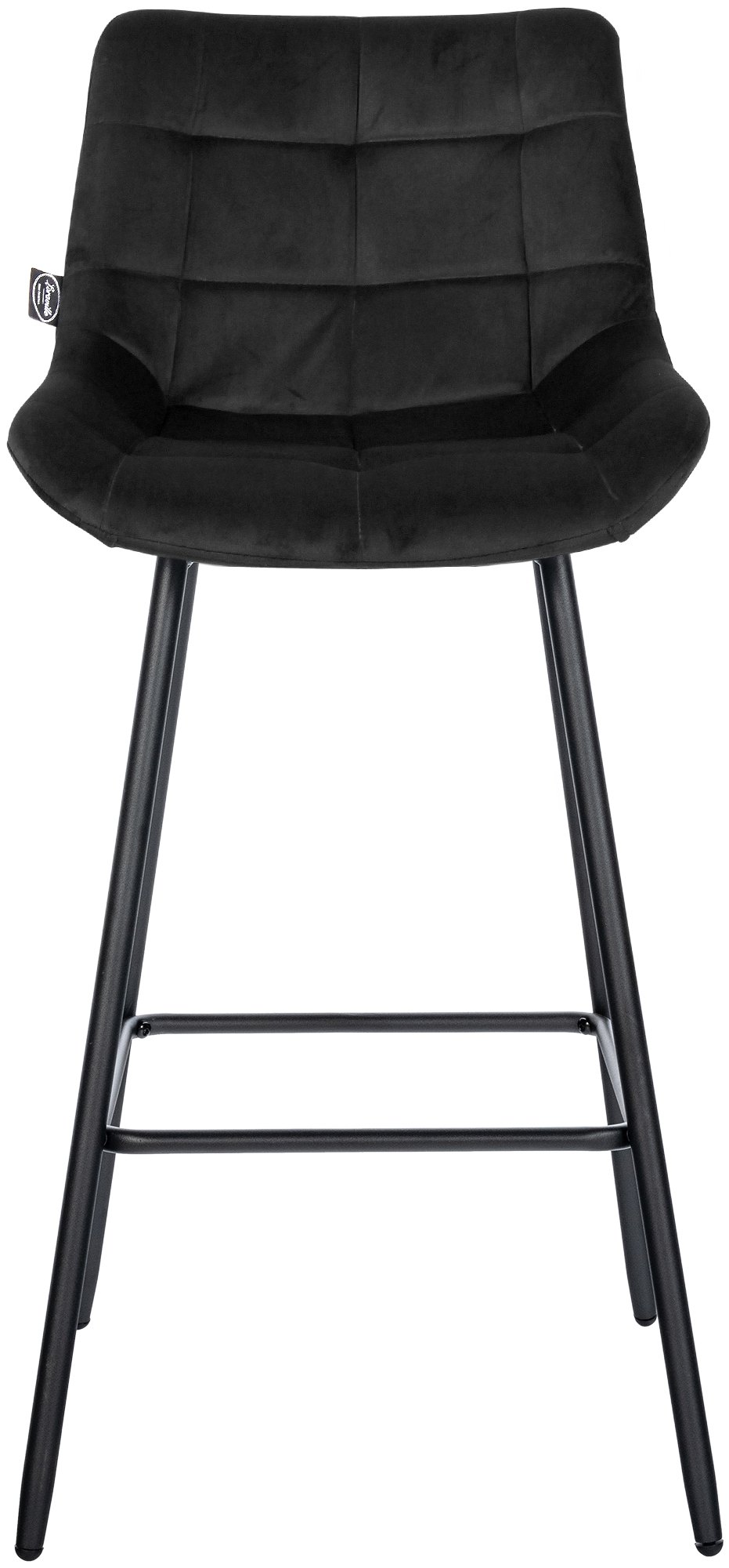 Barhocker Weston Samt, schwarz