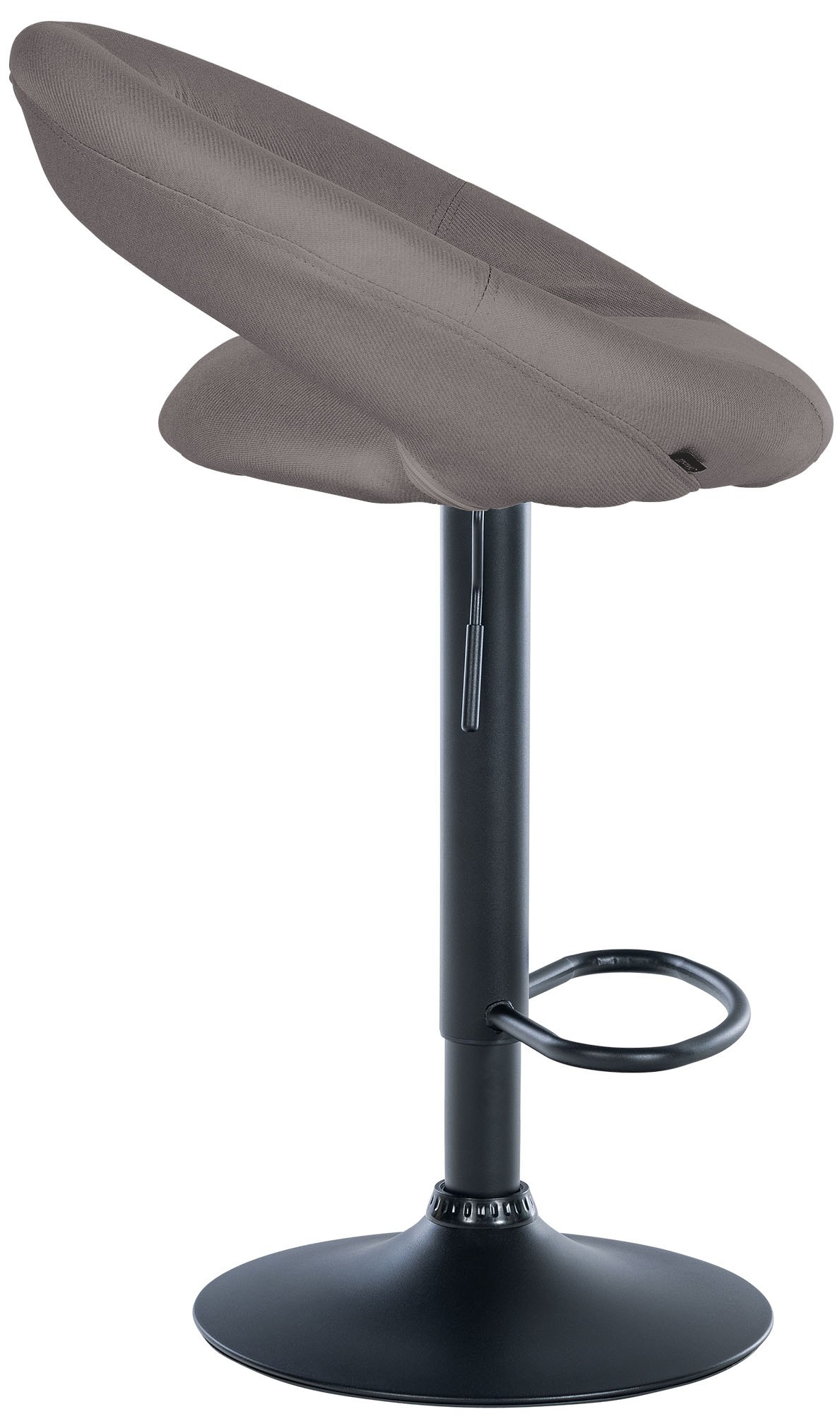 Barhocker Olinda Stoff schwarz, grau