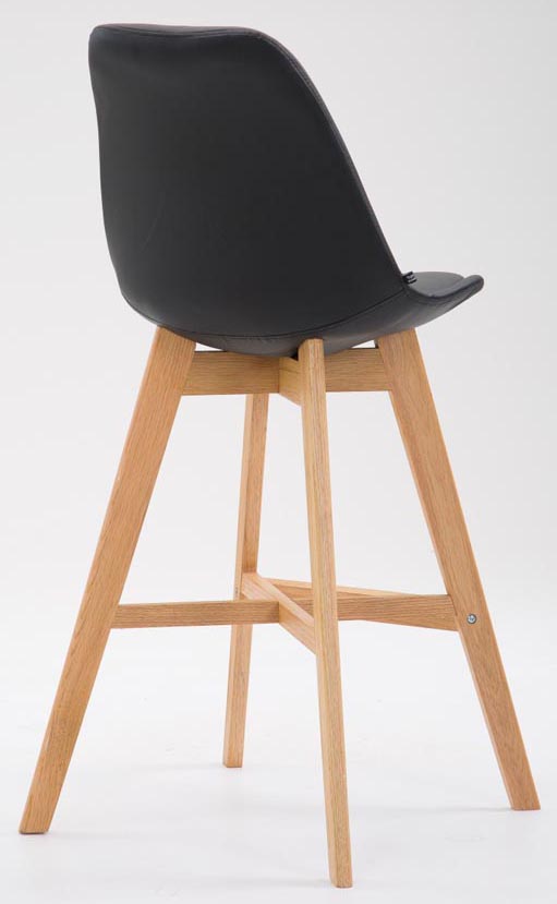 2er Set Barhocker Cannes Kunstleder Natura, schwarz