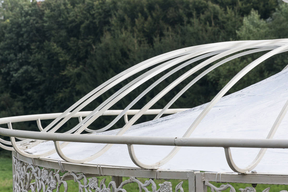 Dach für Luxus Pavillon Romantik 350 cm, weiß