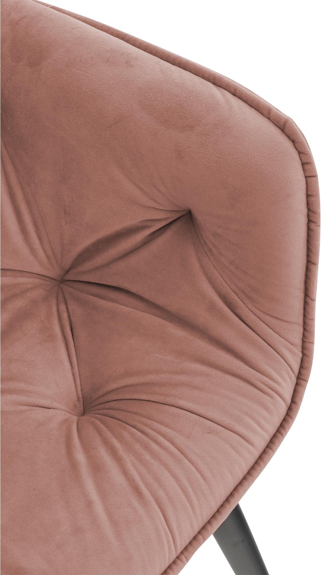 2er Set Stuhl Tanna Samt, rosa