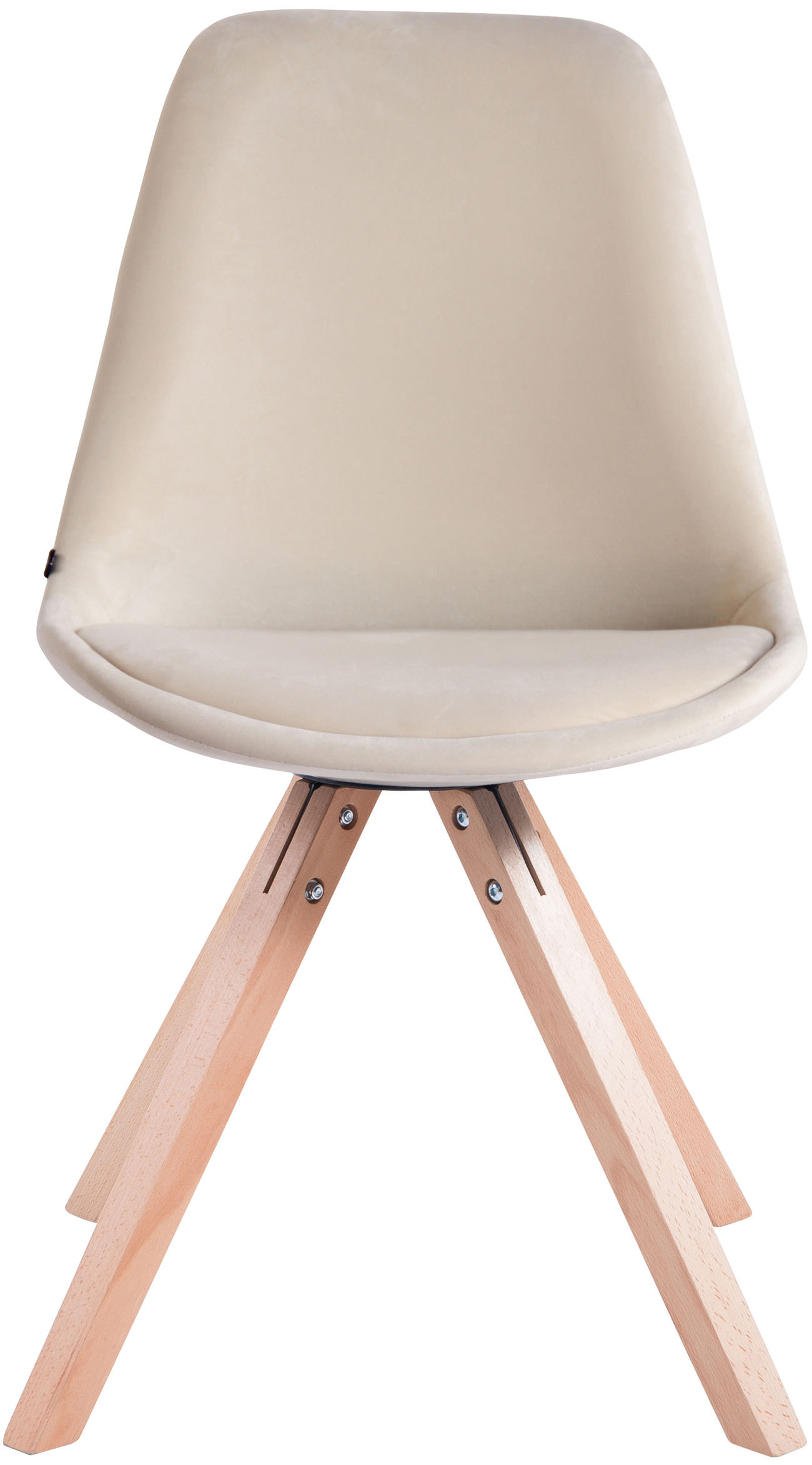 Besucherstuhl Toulouse Samt Square natura, creme