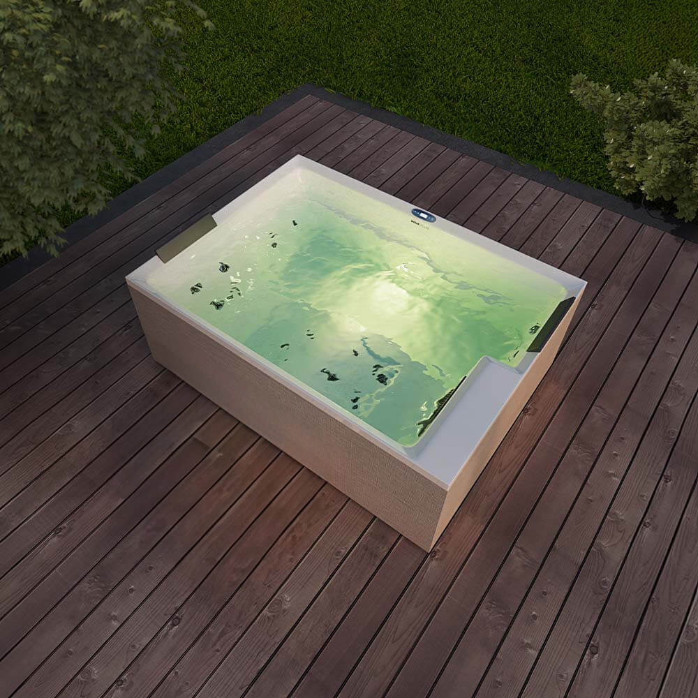 Outdoor Whirlpool NIMBUS DELUXE PURE 190 x 140 cm für 2 Personen