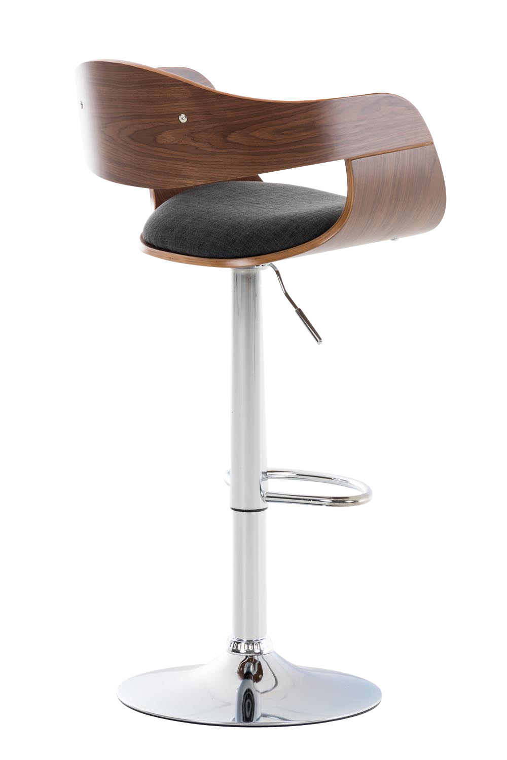 2er Set Barhocker Kingston C Stoff, walnuss/dunkelgrau