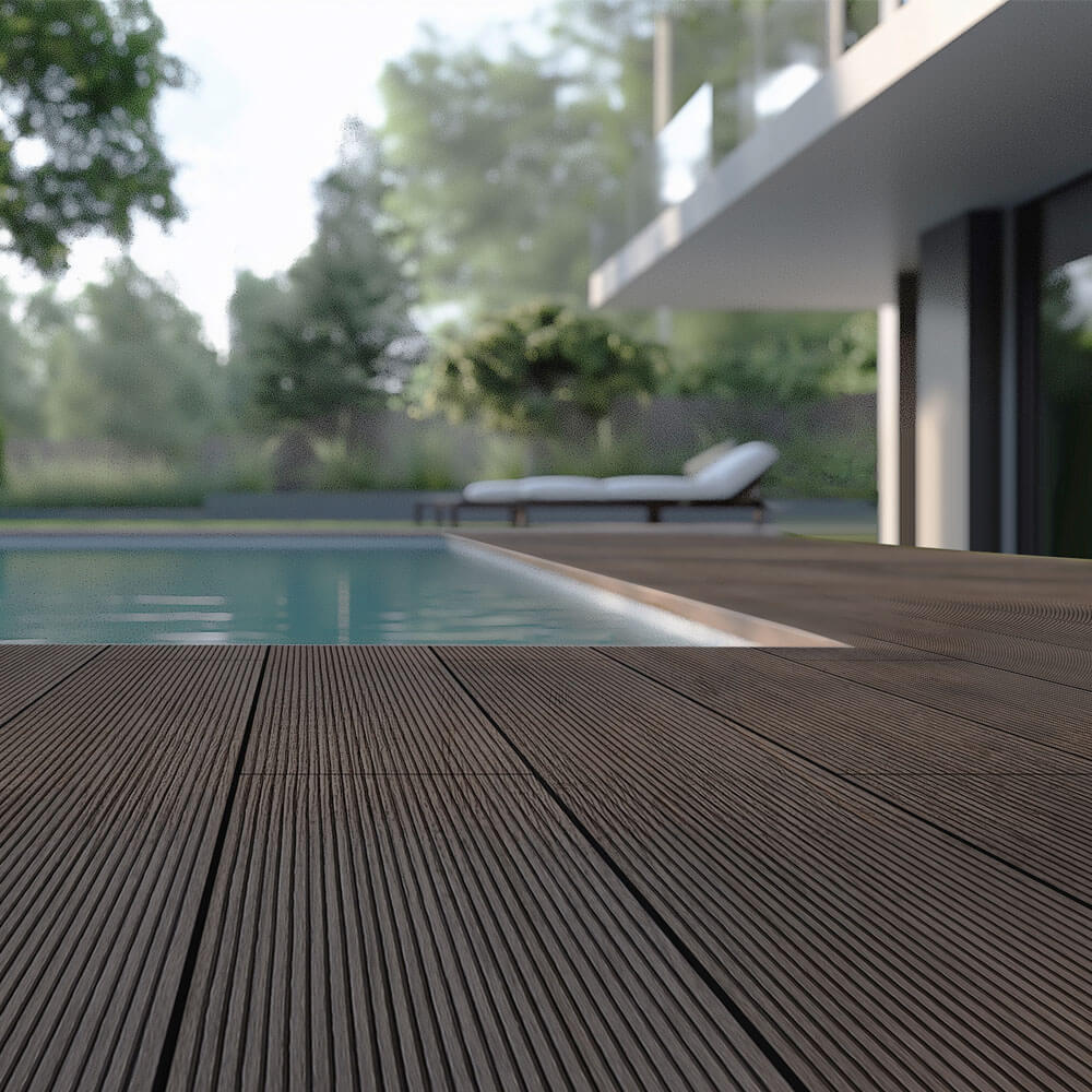 WPC Terrassendielen Komplettset (inkl. Unterkonstruktion) SAMANA - Dunkelbraun 50m²