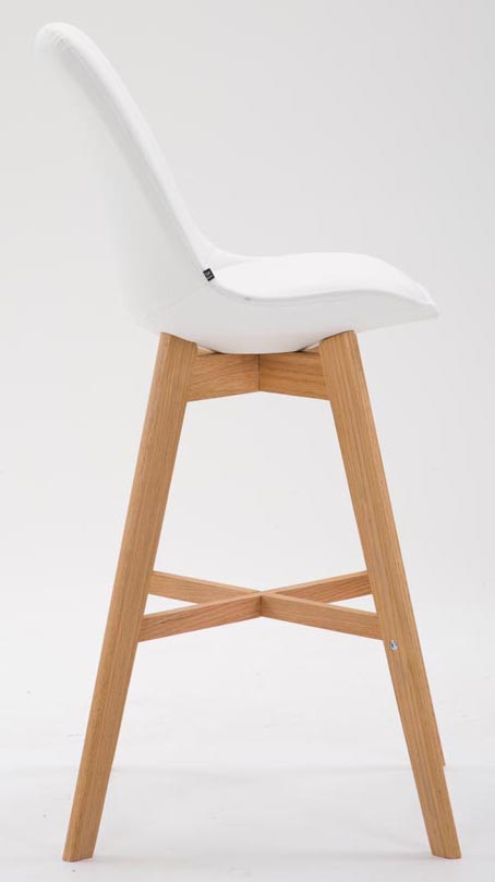 2er Set Barhocker Cannes Kunstleder natura, weiß